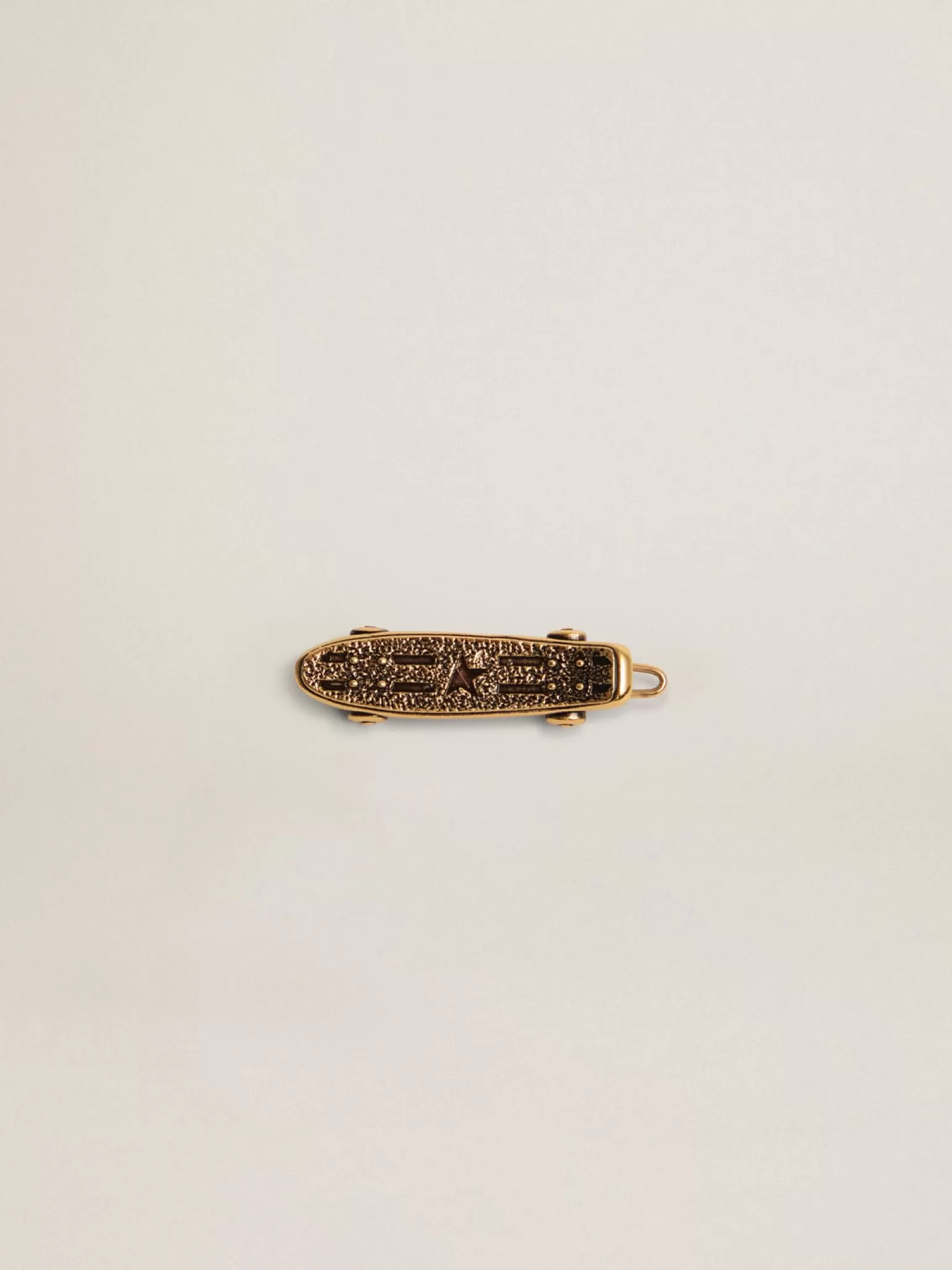 Hot Acessório para cadarço masculino na cor ouro velho com forma de skate Jewels