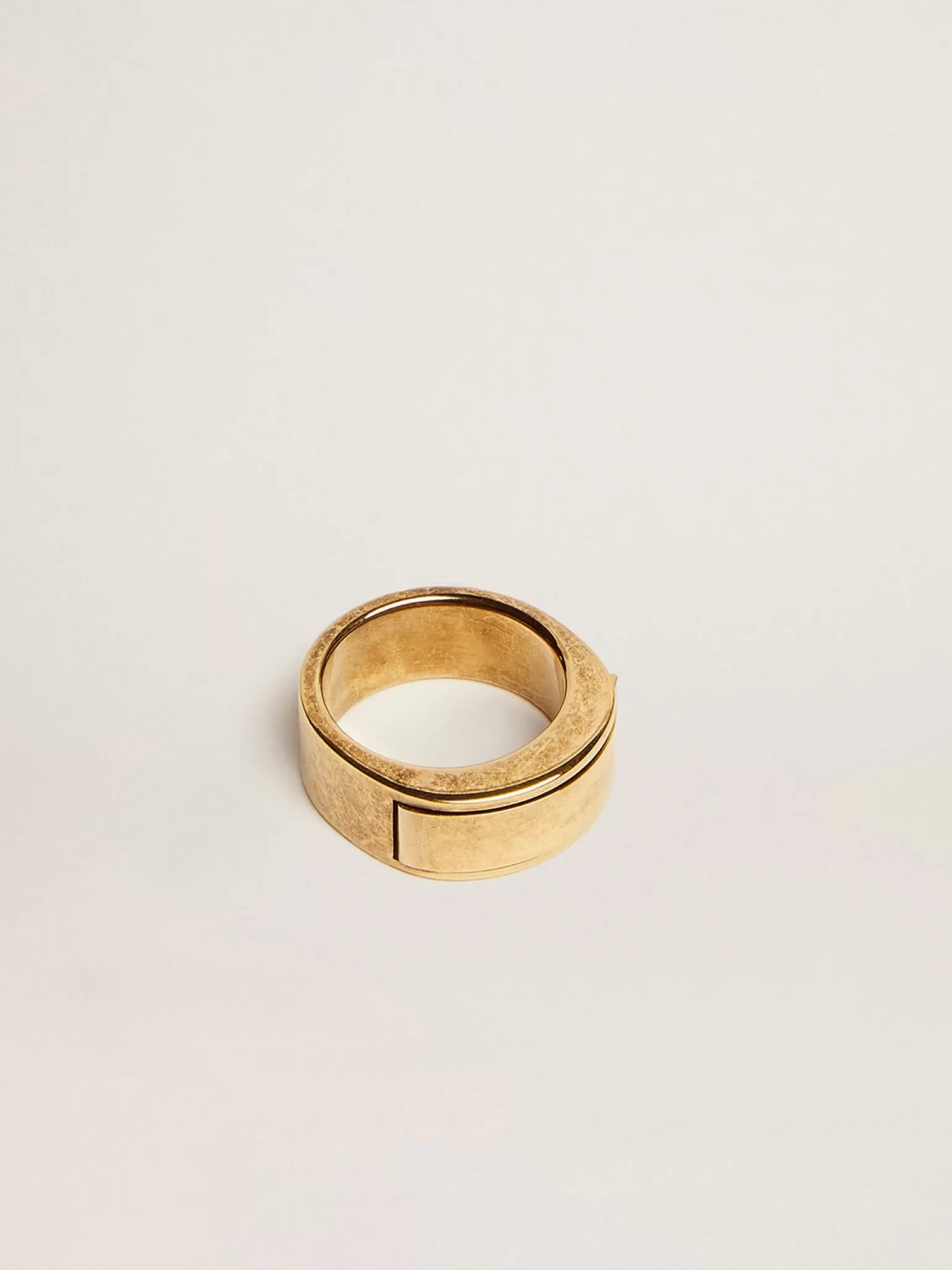 Outlet Anel feminino cor ouro velho com mensagem escondida MULHER Jewels | Joias