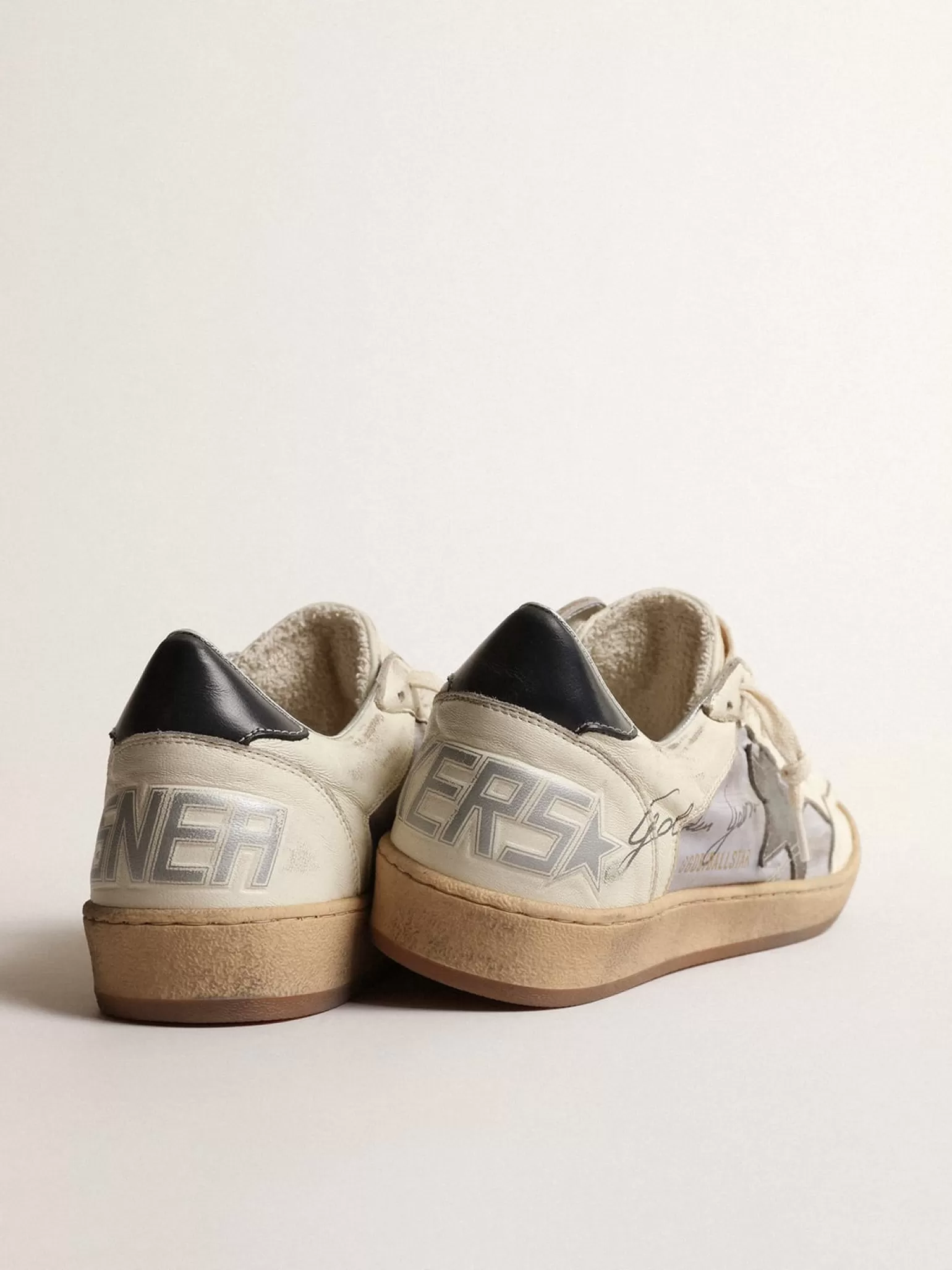 Store Ball Star de napa e náilon reflex com estrela de suede cinza-escuro Ball Star