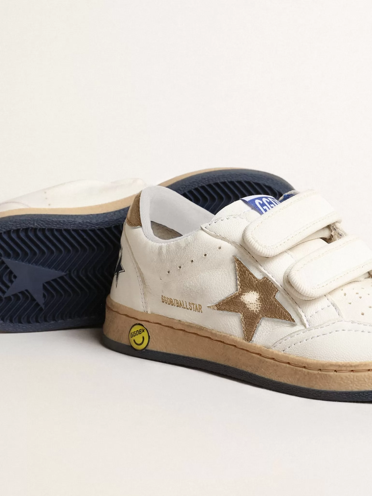 Best Sale Ball Star Junior com estrela e talão de couro metálico azul Meninos pequenos (1-3 anos)