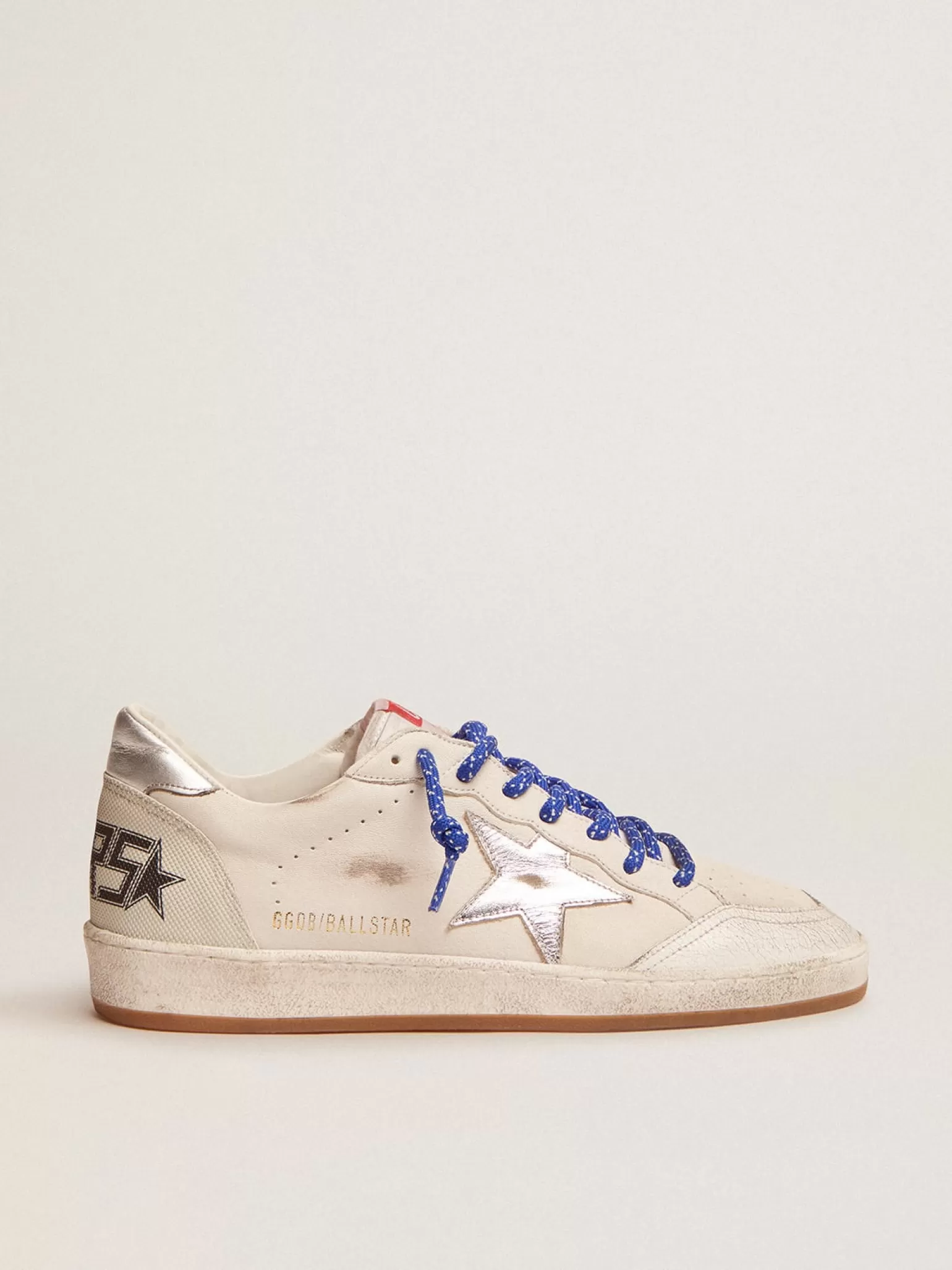 Best Ball Star LTD masculino de napa branca com estrela prateada Ball Star