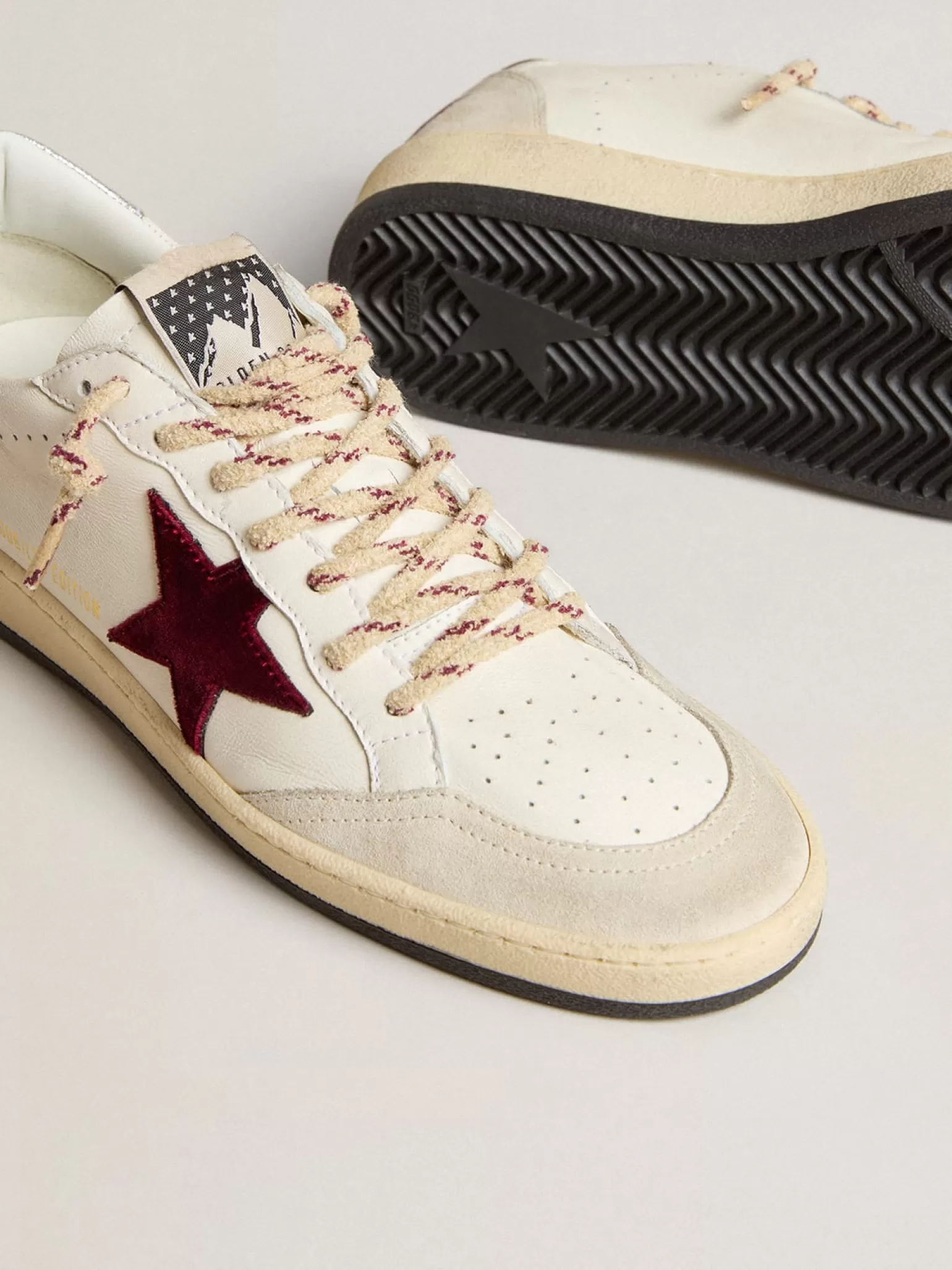 Cheap Ball Star Mountain Feminino LTD de couro com estrela de veludo bordô MULHER Ball Star