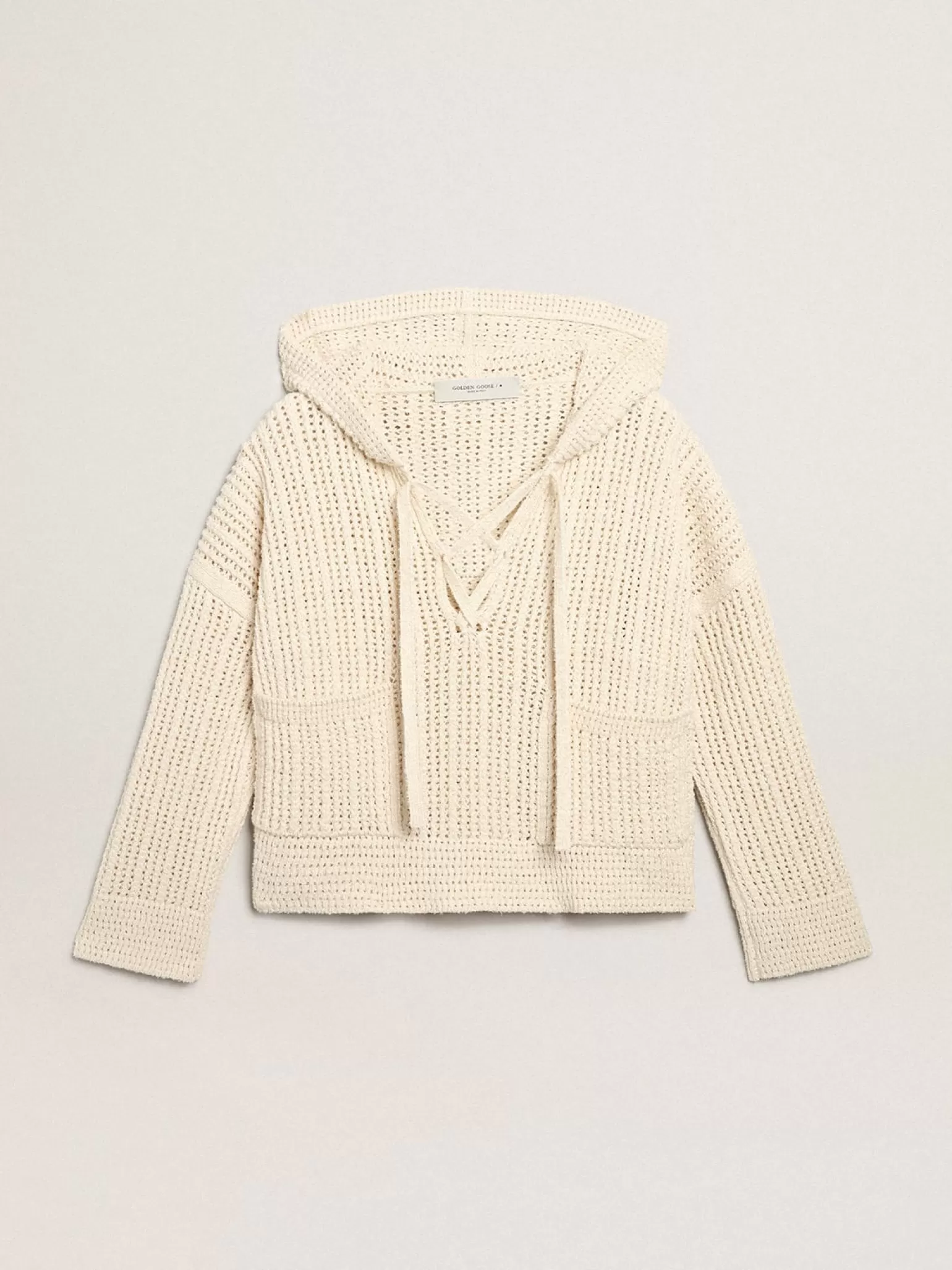 Shop Blusa com capuz de algodão cor de papiro MULHER Moletons
