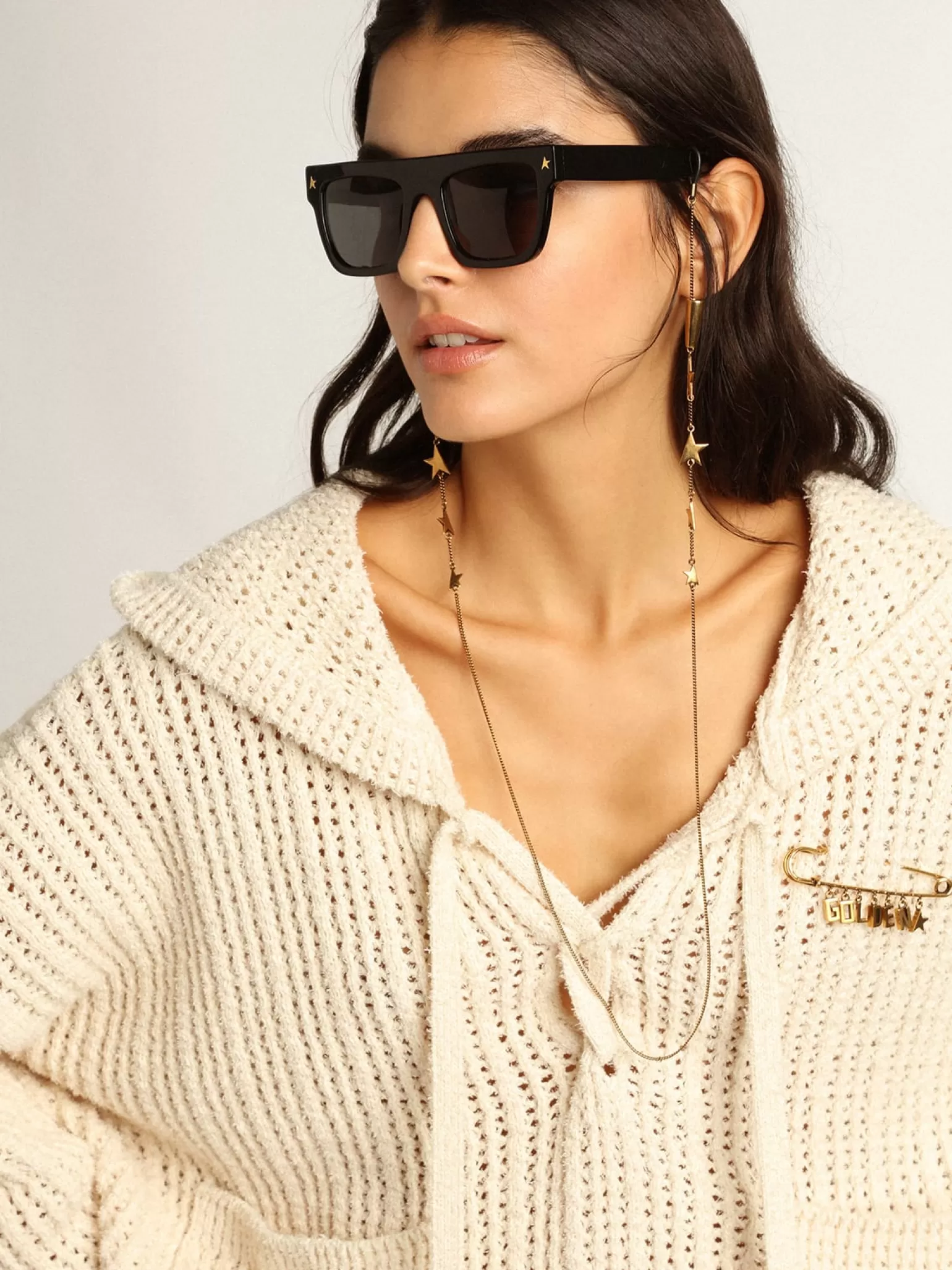 Shop Blusa com capuz de algodão cor de papiro MULHER Moletons