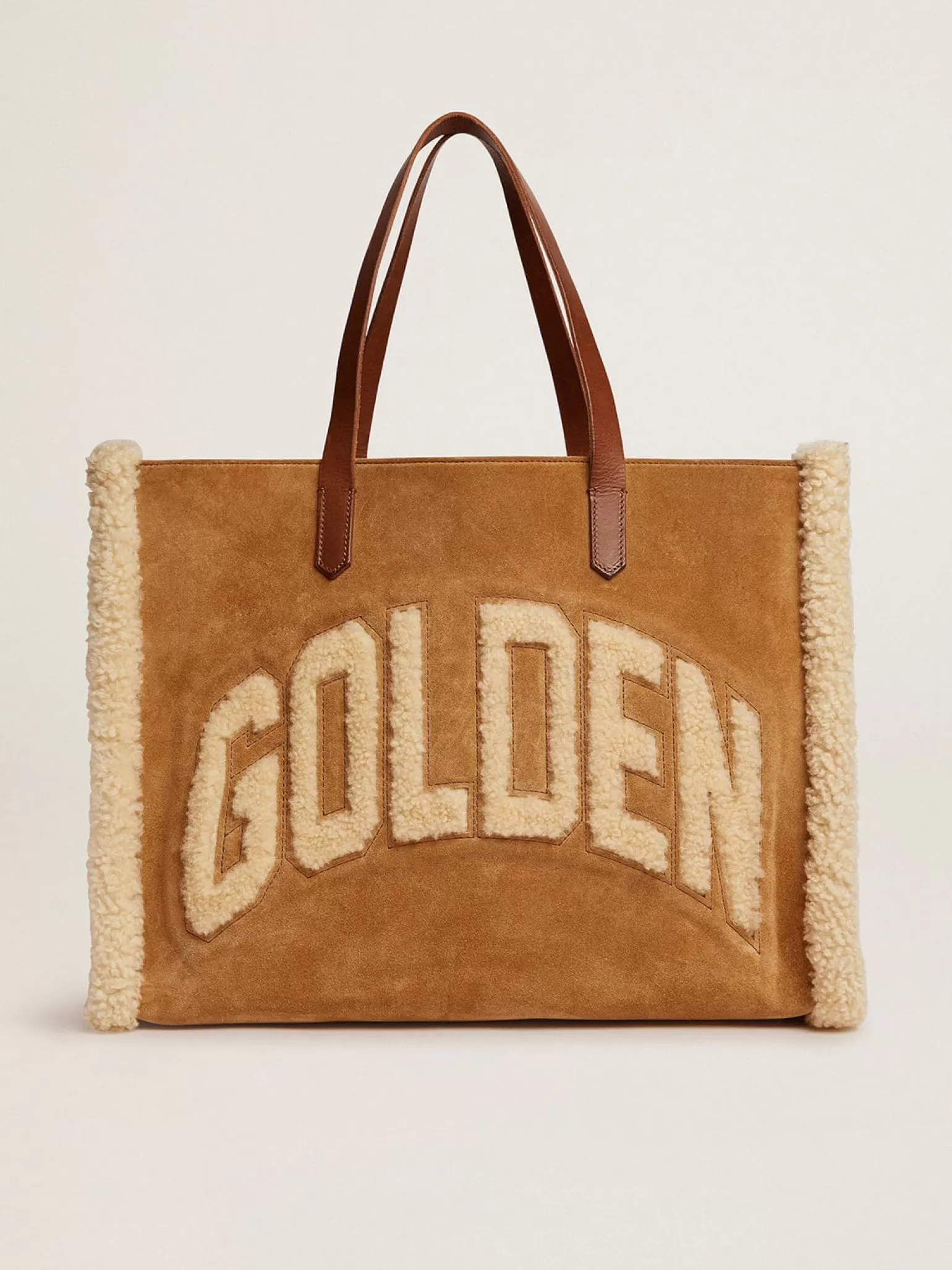 Best Sale Bolsa California East-West de camurça com shearling MULHER Bolsas de ombro | Bolsas de mão