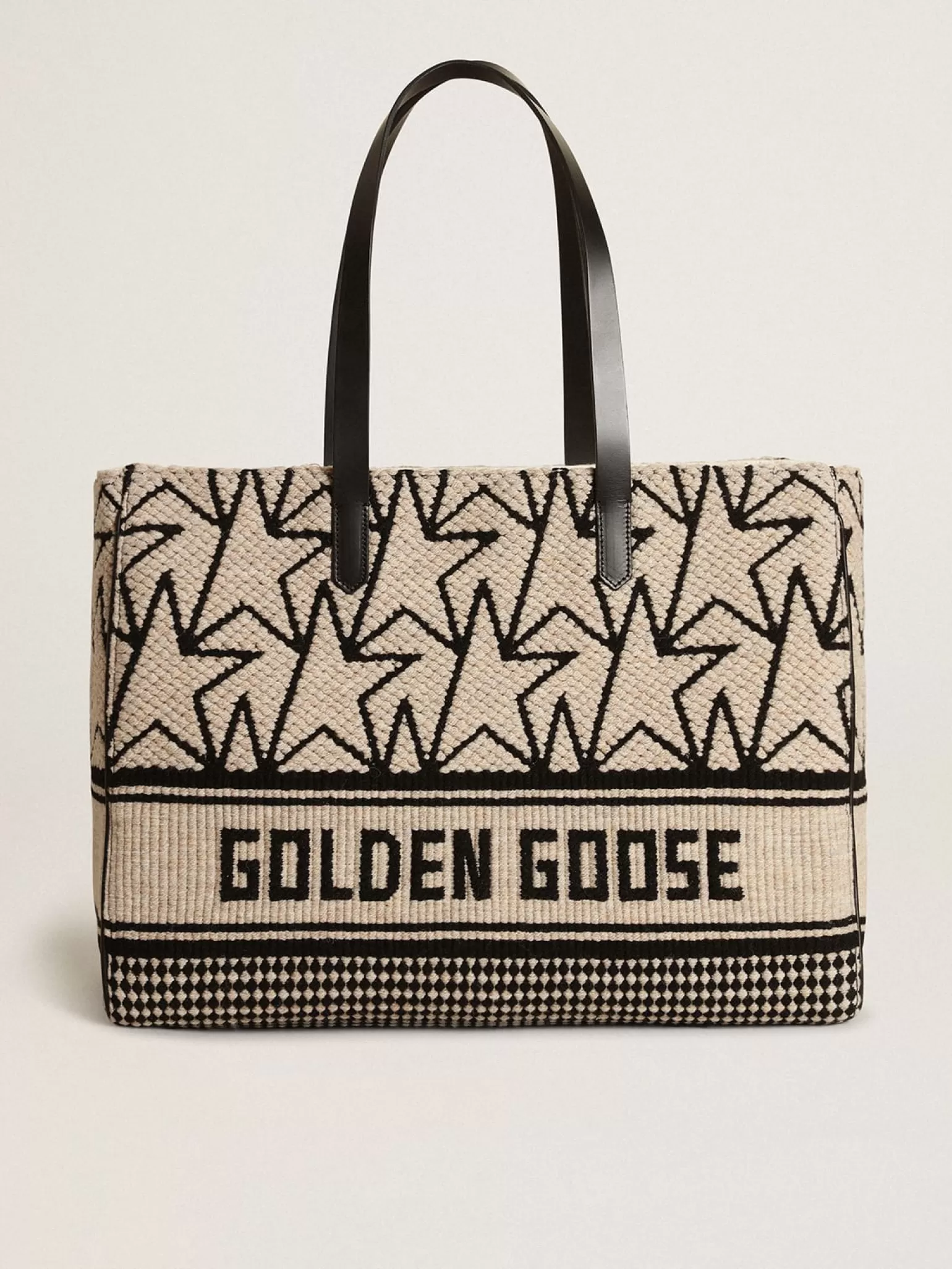 Online Bolsa California feminina East-West de jacquard de lã branco-leite MULHER Bolsas de ombro | Bolsas de mão