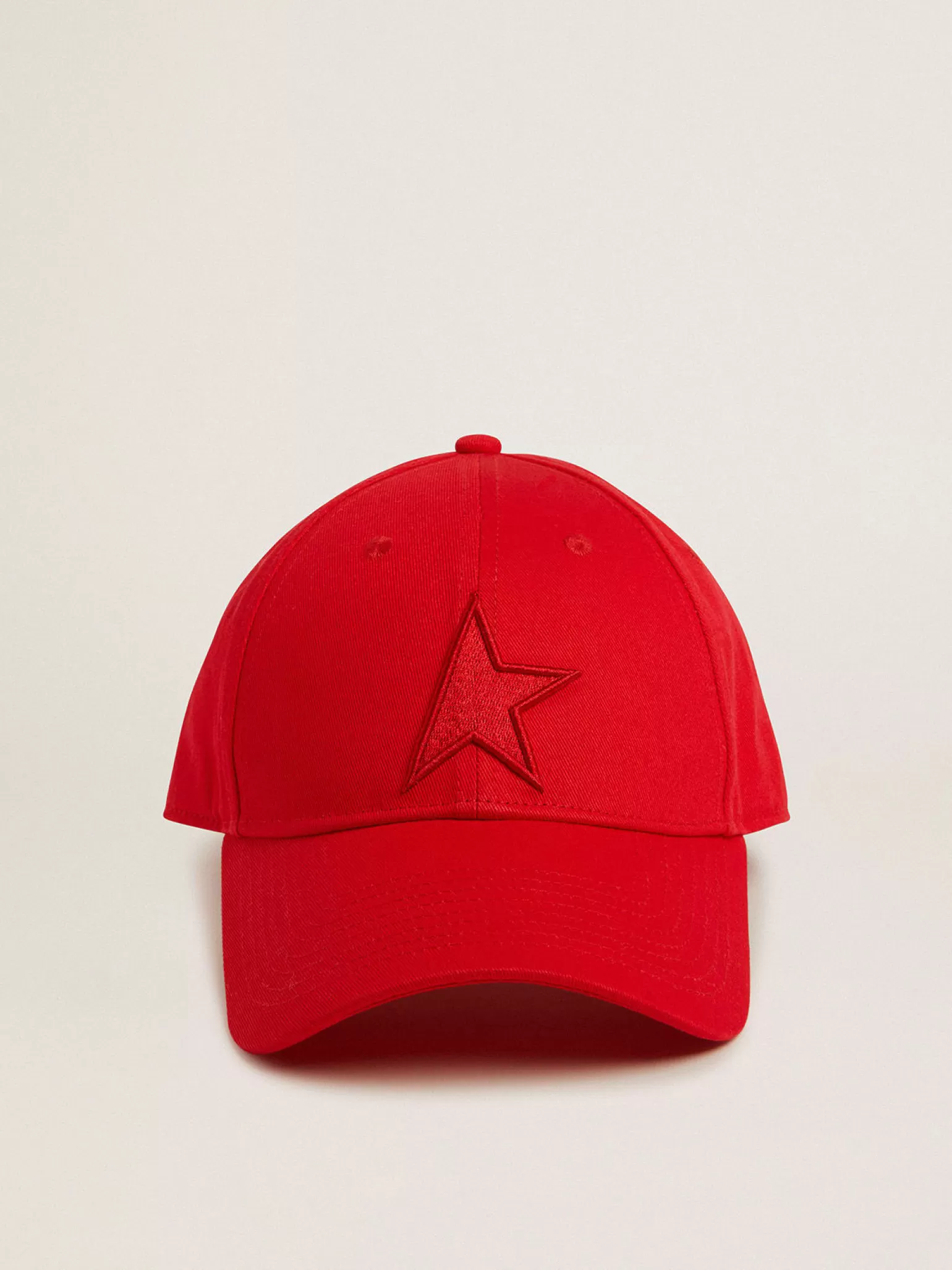 Best Boné de algodão vermelho com recorte em forma de estrela tom sobre tom na frente MULHER Chapéus e bonés | Beachwear