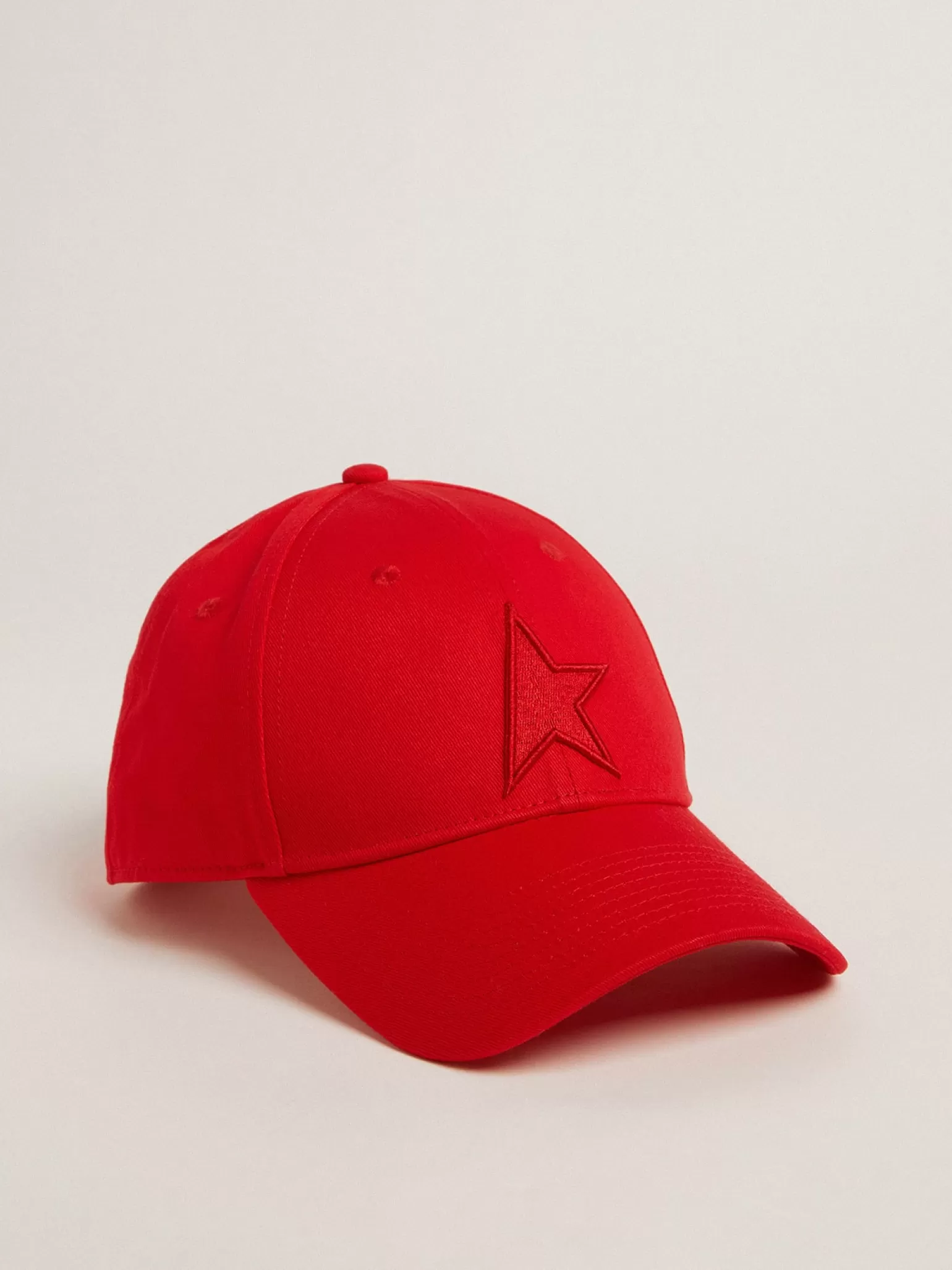 Best Boné de algodão vermelho com recorte em forma de estrela tom sobre tom na frente MULHER Chapéus e bonés | Beachwear