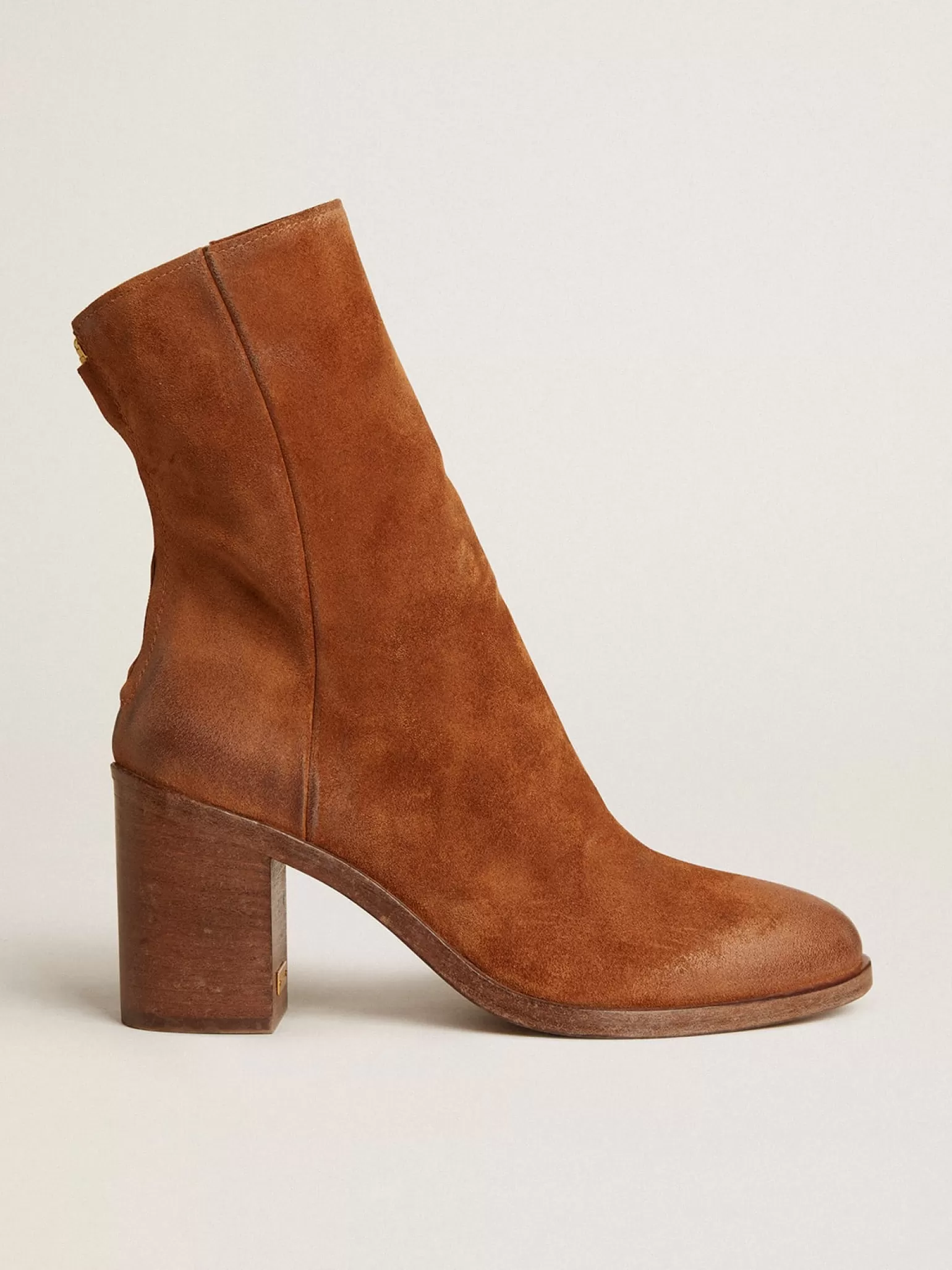 Best Sale Botas Vivienne de cano baixo de suede na cor conhaque MULHER Botas