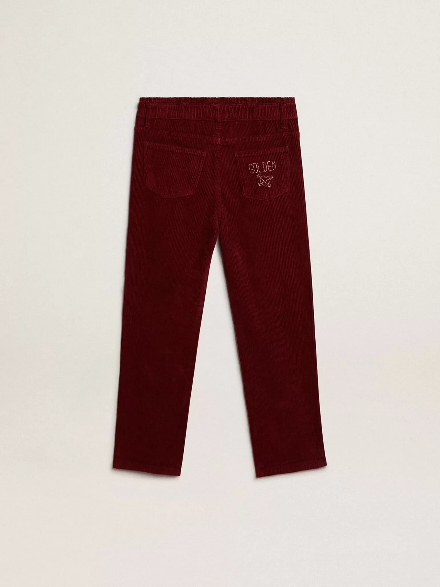 Sale Calça bordô de algodão de perna larga Bottoms (4-12 years)