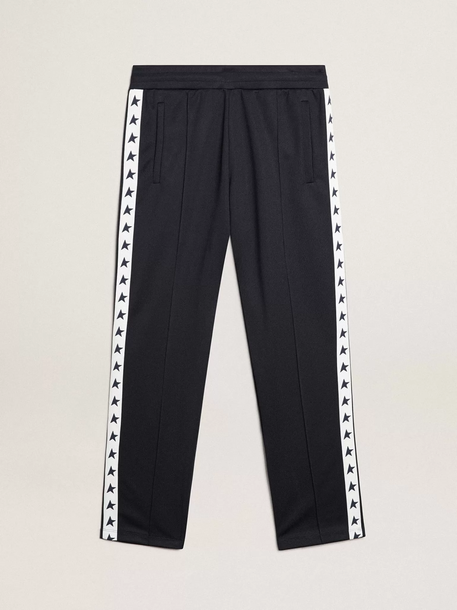 Best Sale Calça de jogging azul-escura com fita e estrelas em contraste Jeans e calças
