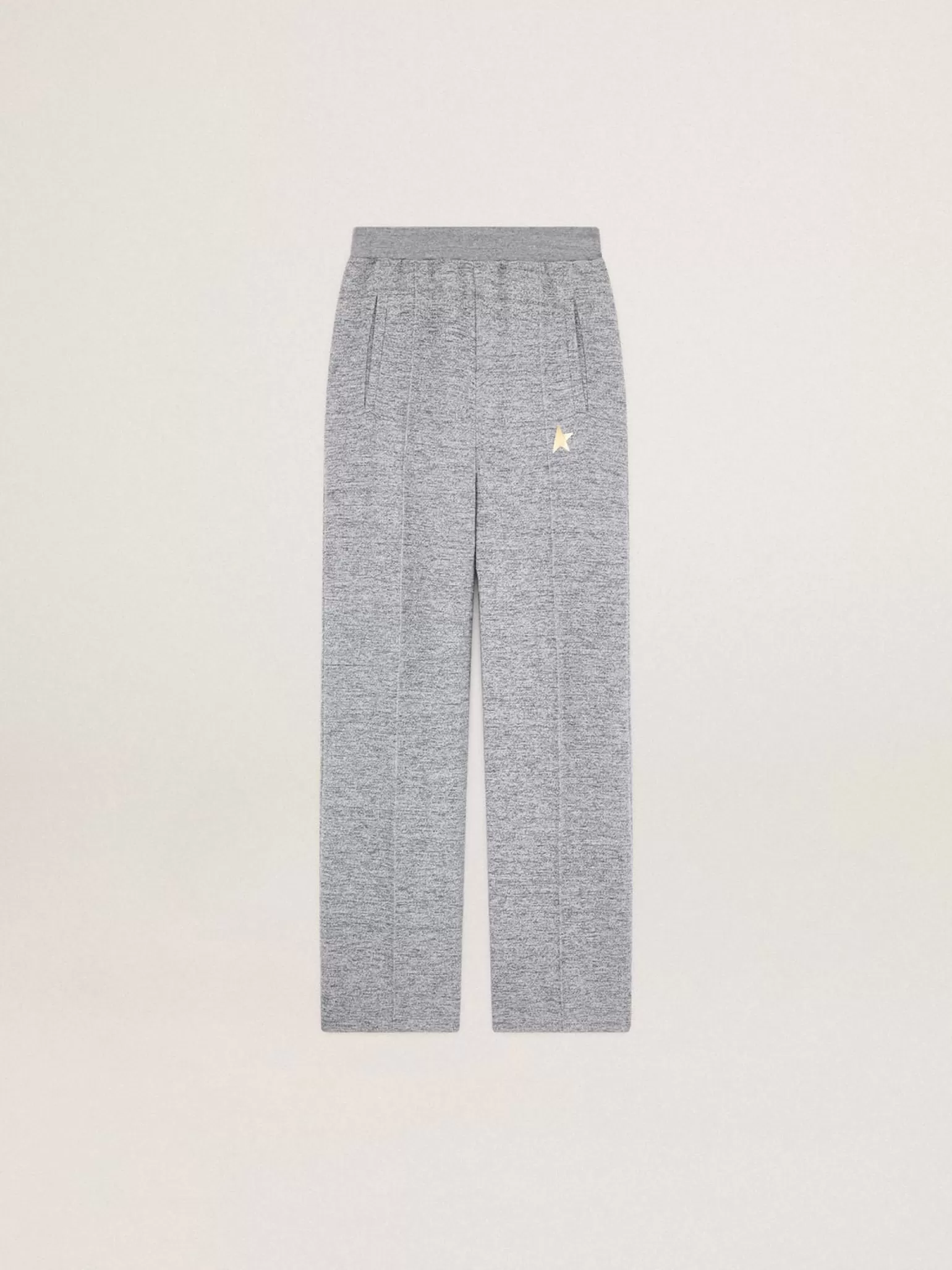 Discount Calça de jogging feminina cinza com estrela dourada na frente MULHER Jeans e calças