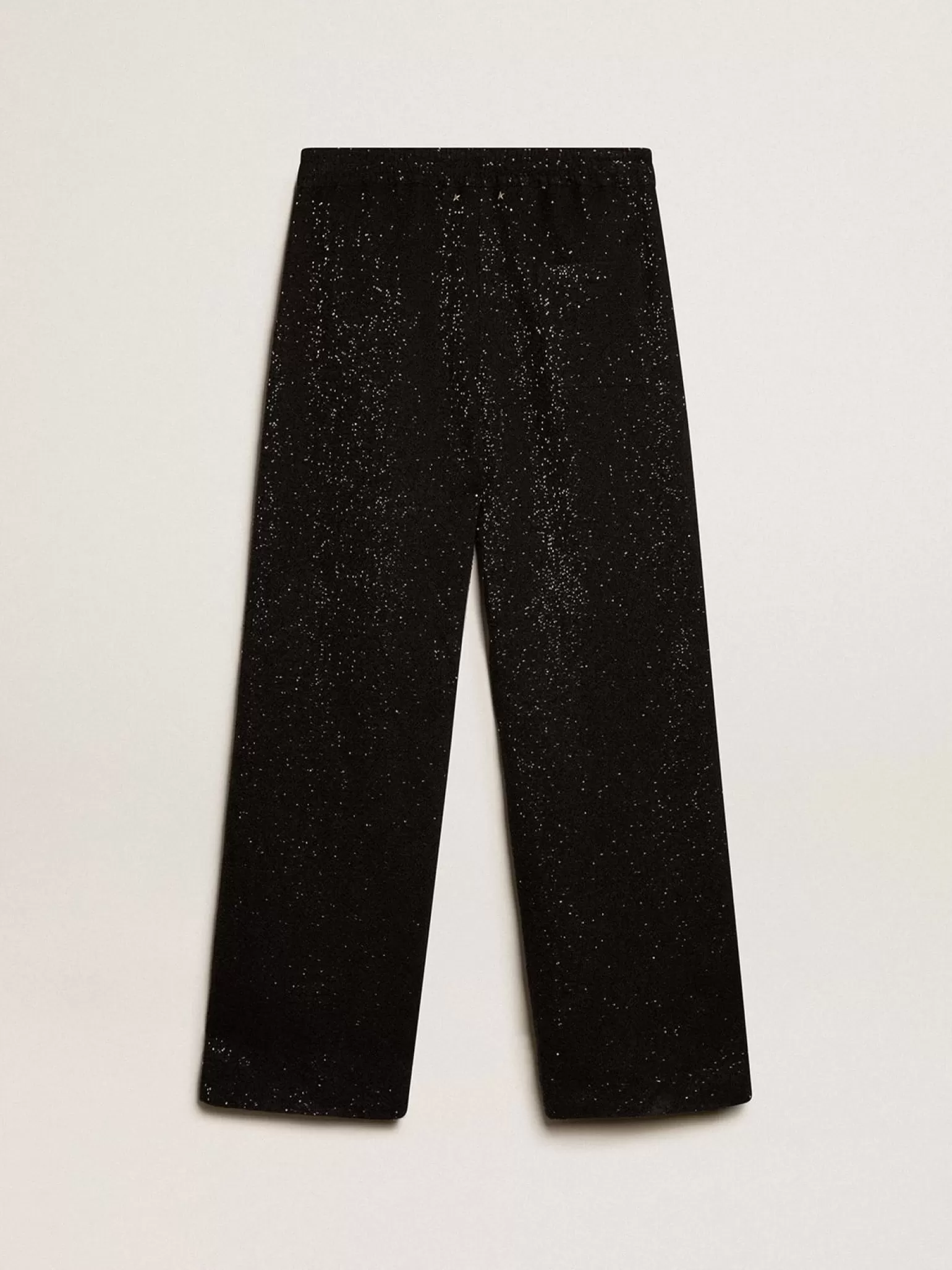 Best Calça de jogging masculina em misto linho preto com lantejoulas Jeans e calças