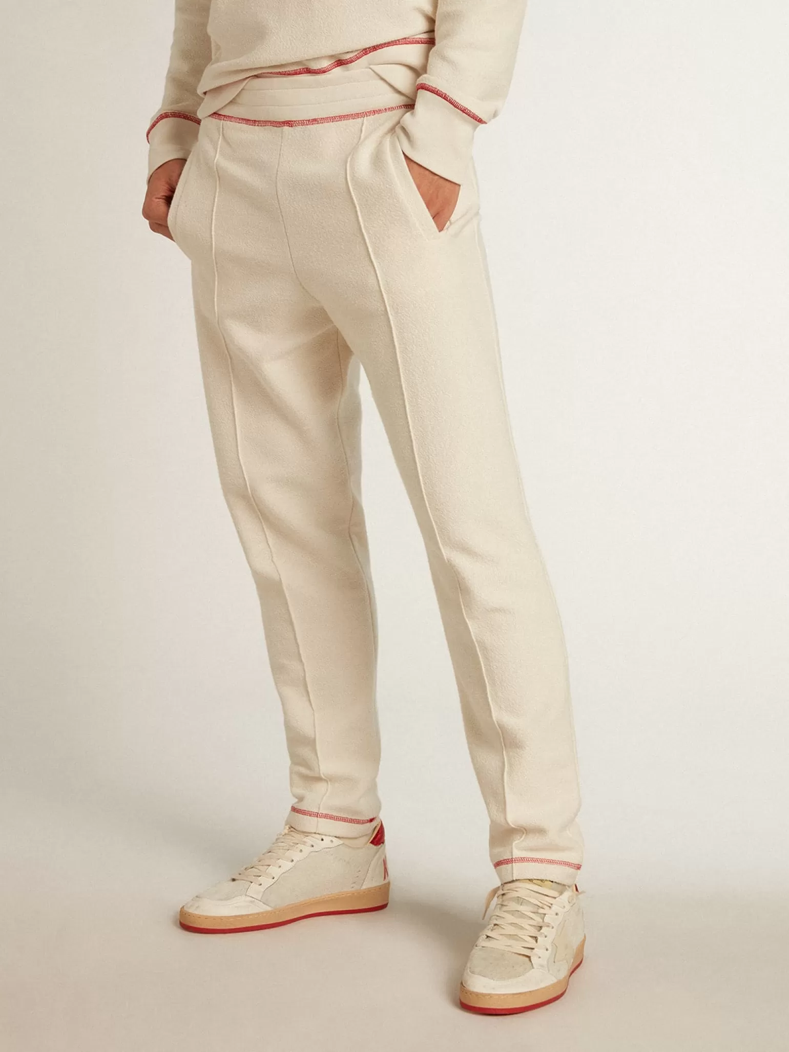 Discount Calça de jogging Masculina na cor branco heritage com logo CNY Jeans e calças