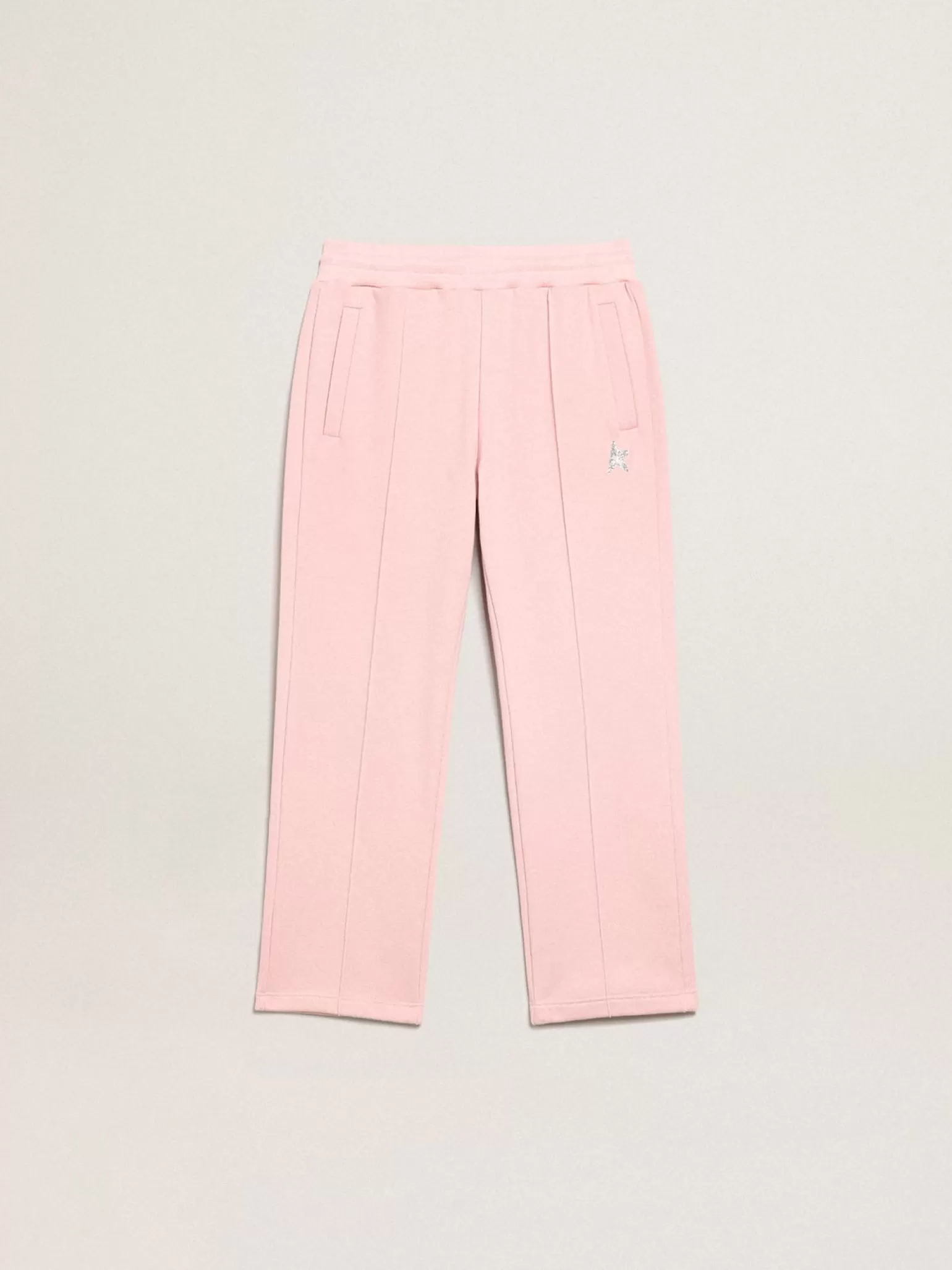 Online Calça de jogging rosa com estrela de glitter na frente Bottoms (4-12 years)
