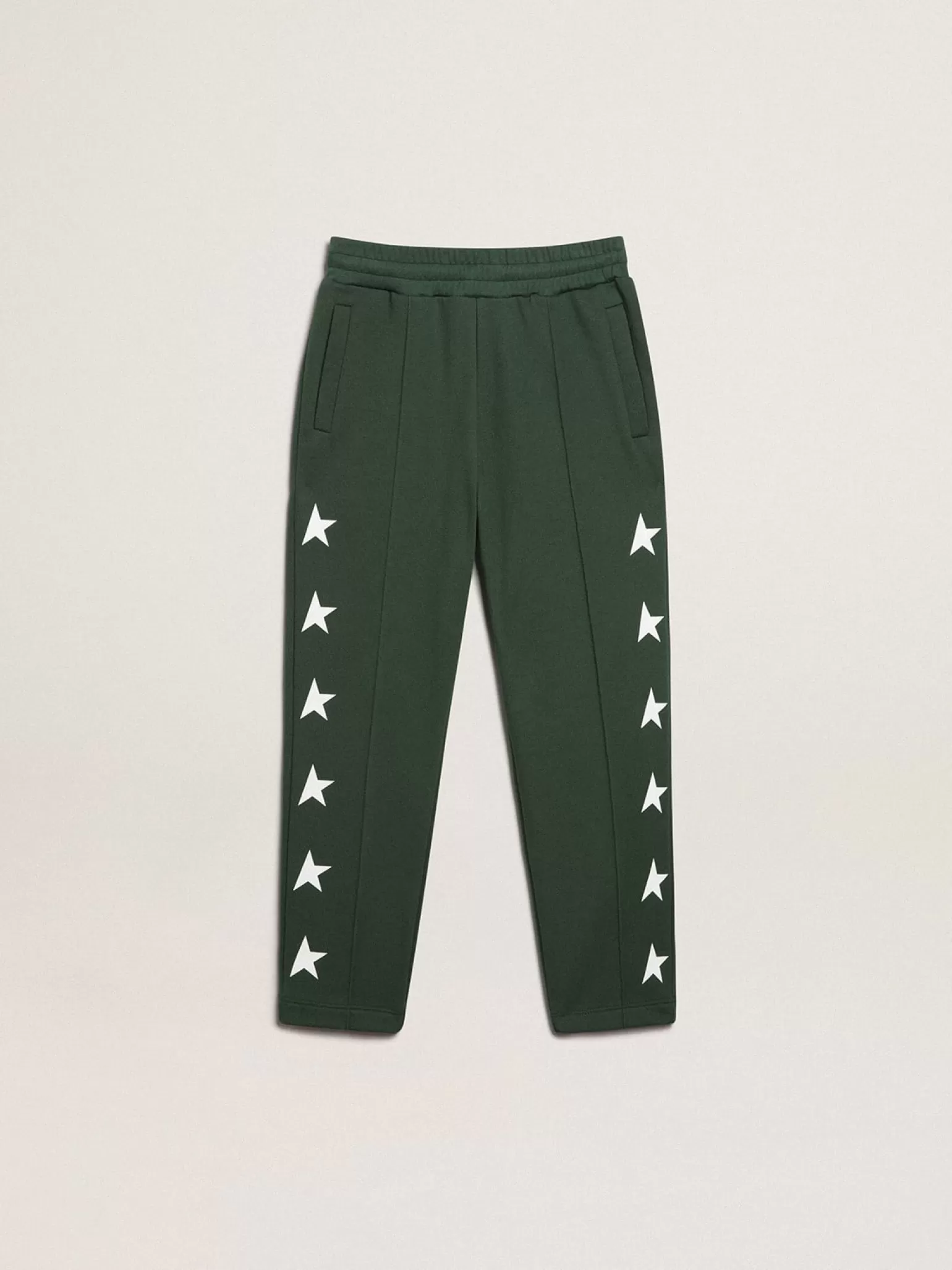 Best Sale Calça de jogging verde brilhante com estrelas em contraste Bottoms (4-12 years)