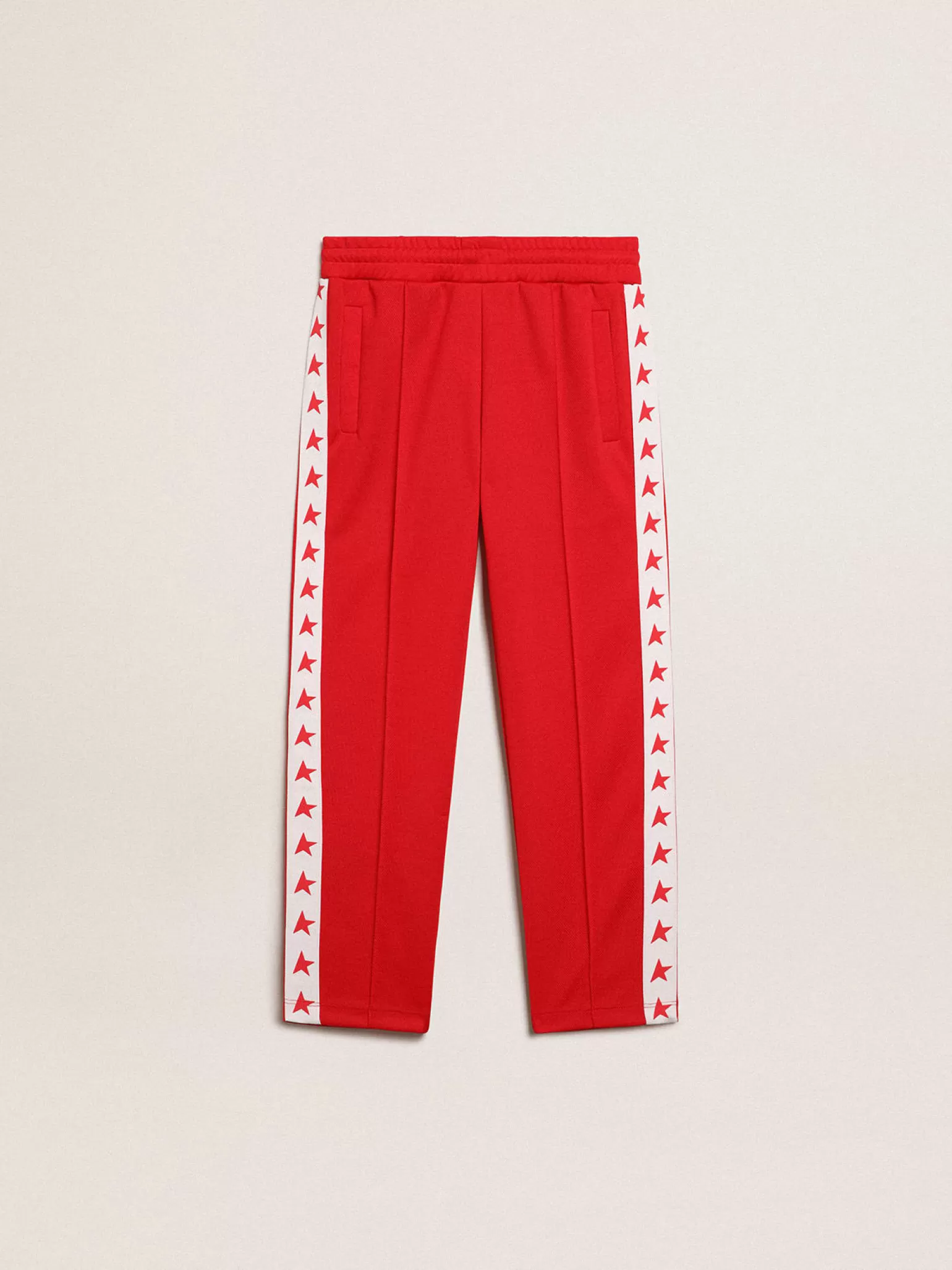 Cheap Calça de jogging vermelha com listras brancas e estrelas vermelhas em contraste Bottoms (4-12 years) | Bottoms (4-12 years)