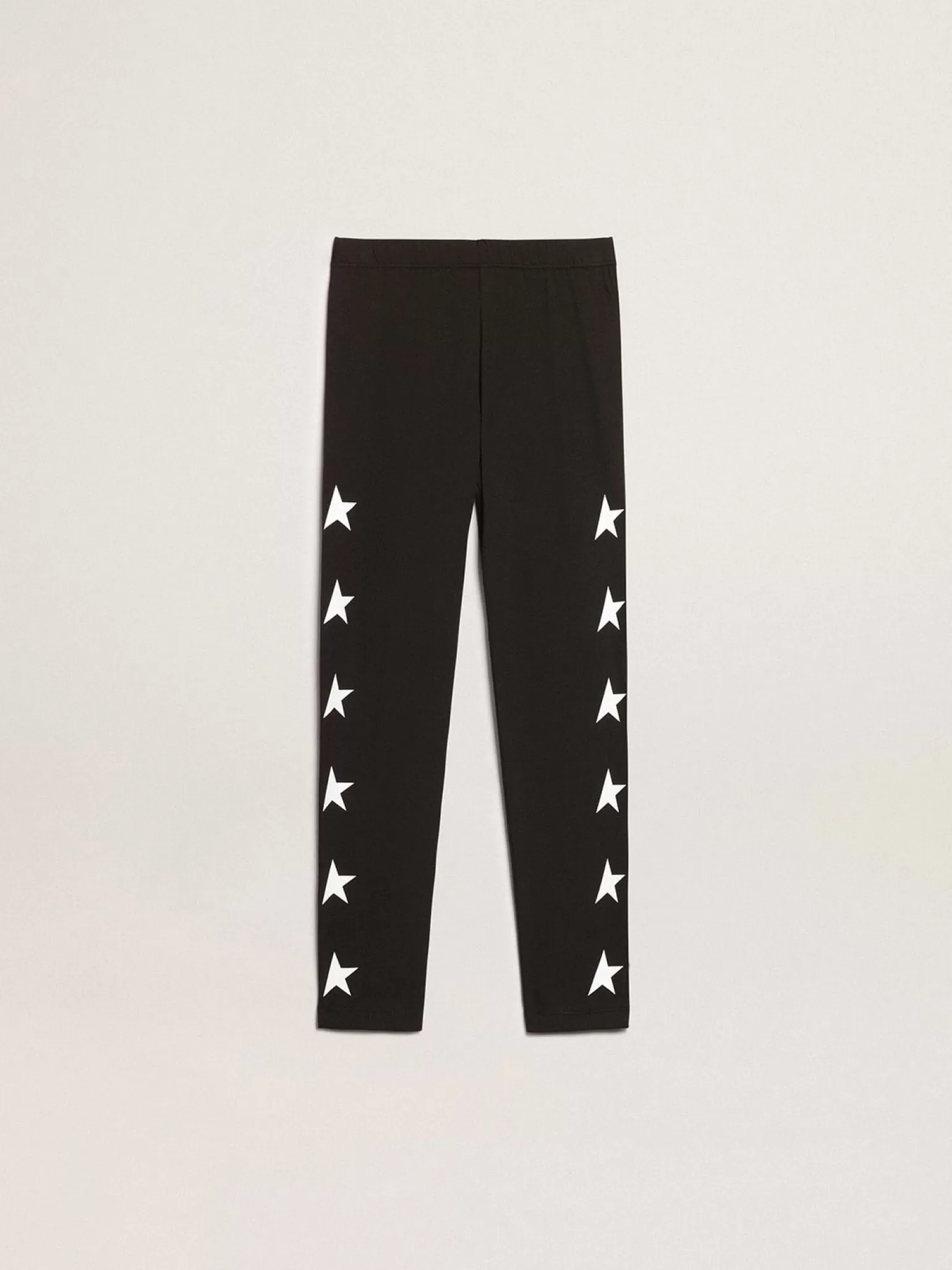 Store Calça de legging infantil feminina preta com estrelas brancas nas laterais Bottoms (4-12 years) | Bottoms (4-12 years)