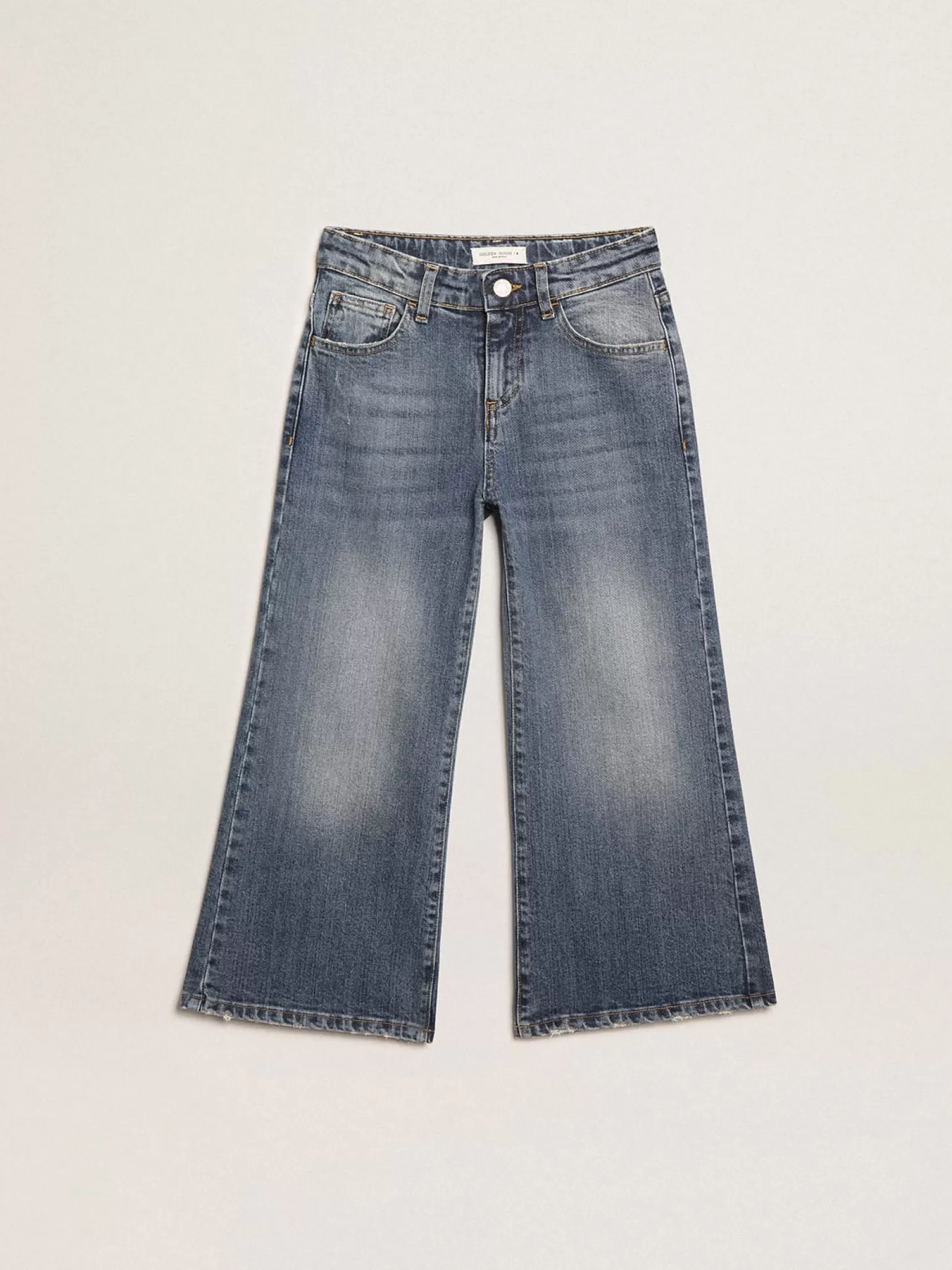 Cheap Calça jeans perna larga de sarja azul denim Bottoms (4-12 years)