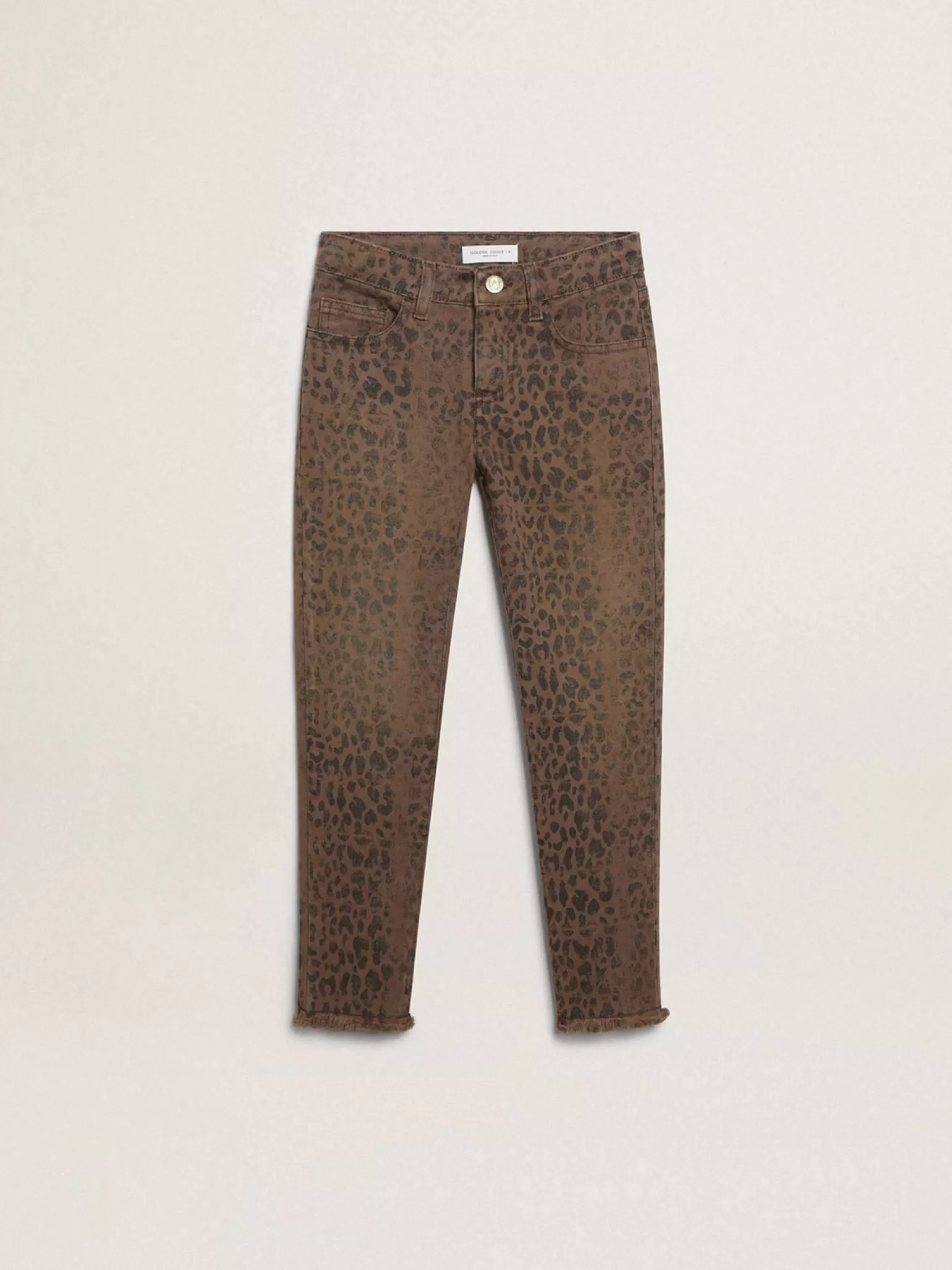 Discount Calça jeans skinny infantil feminina com estampa animal print Bottoms (4-12 years)