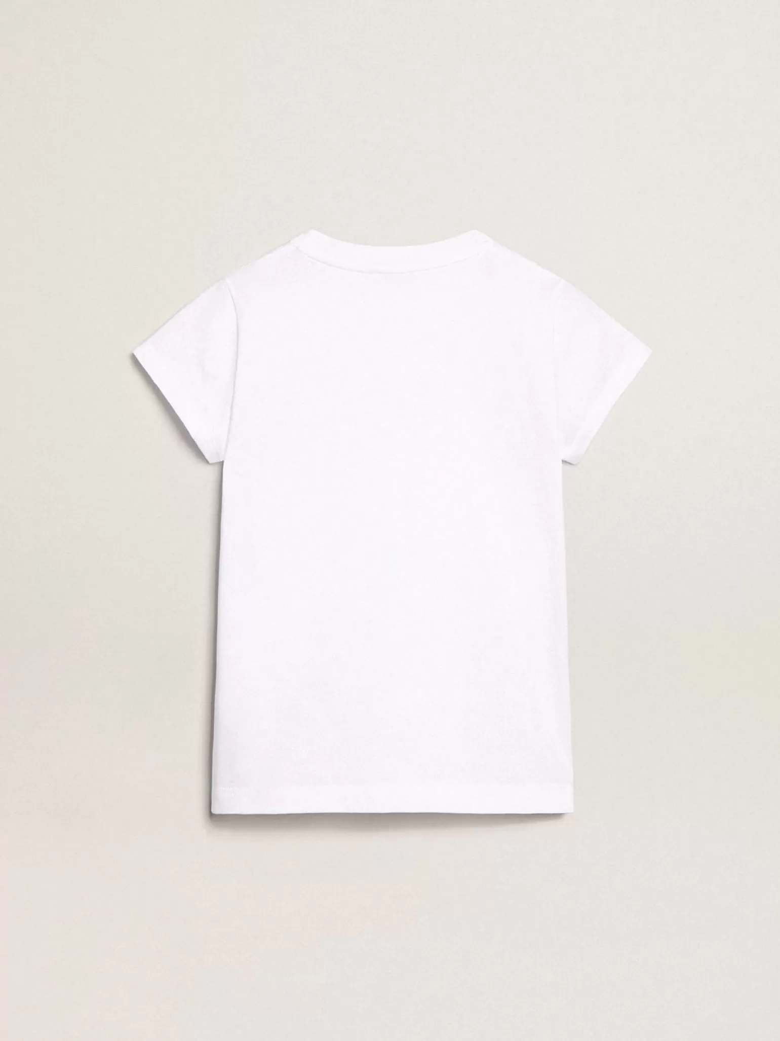 Best Camiseta branca com a palavra Golden em cristais no centro Roupas de cima (4-12 years)