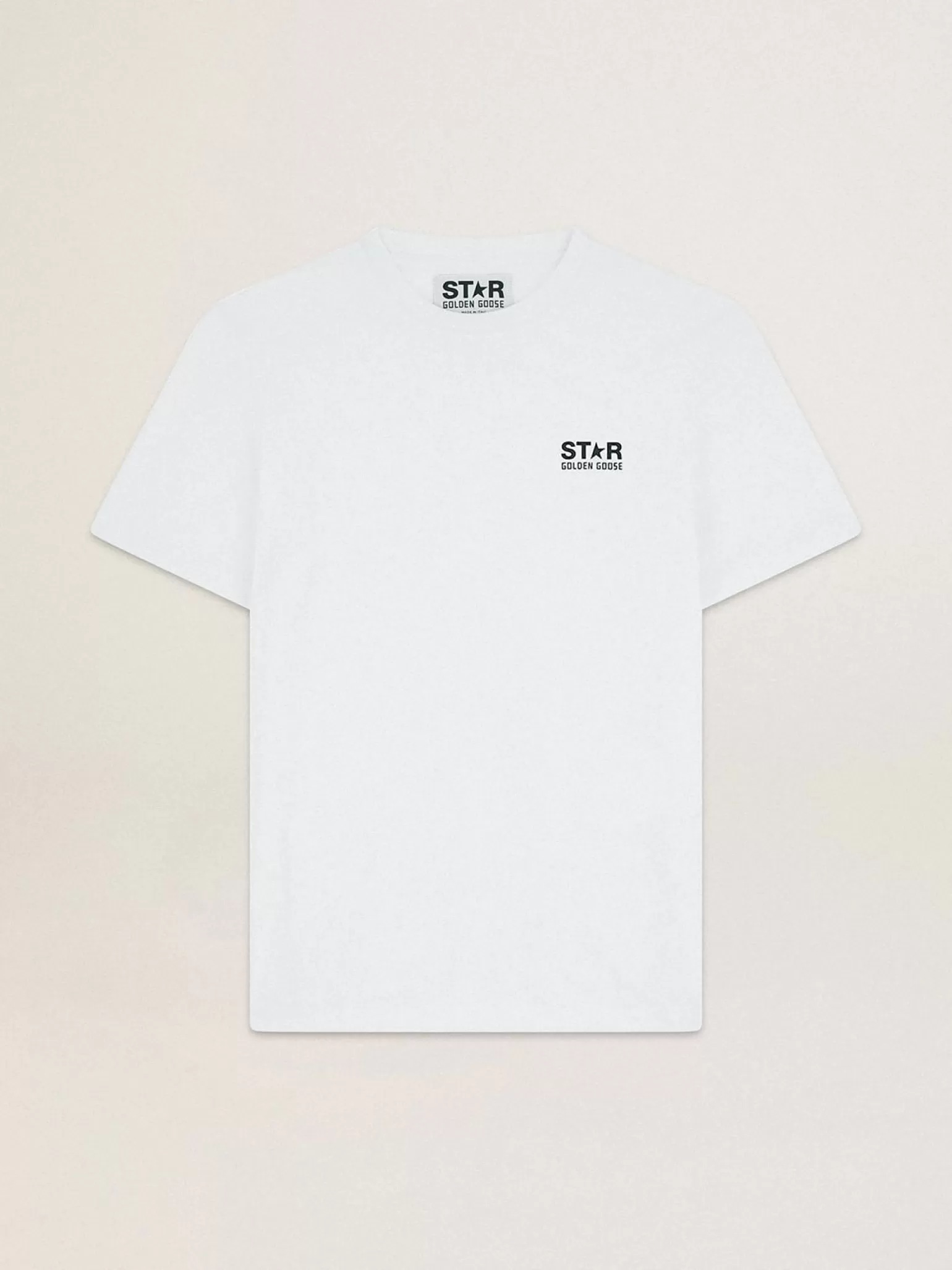 Best Sale Camiseta feminina branca com logo e estrela pretos em contraste MULHER Beachwear | Camisetas