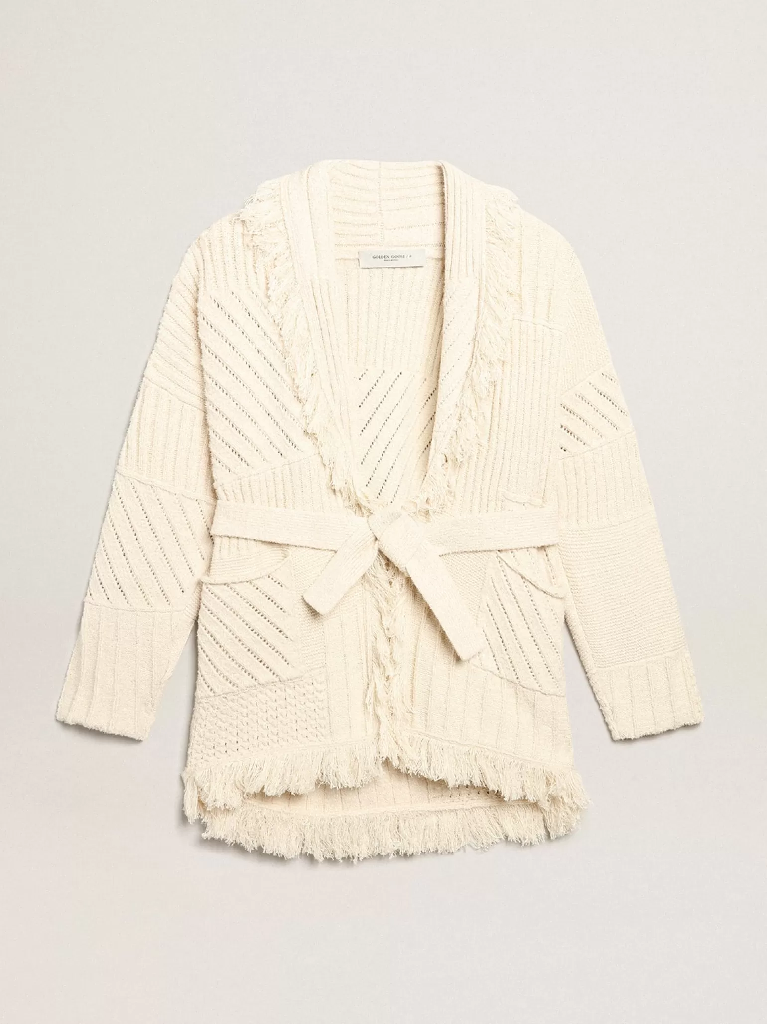 Cheap Cardigã cor de papiro de algodão com cinto MULHER Malhas
