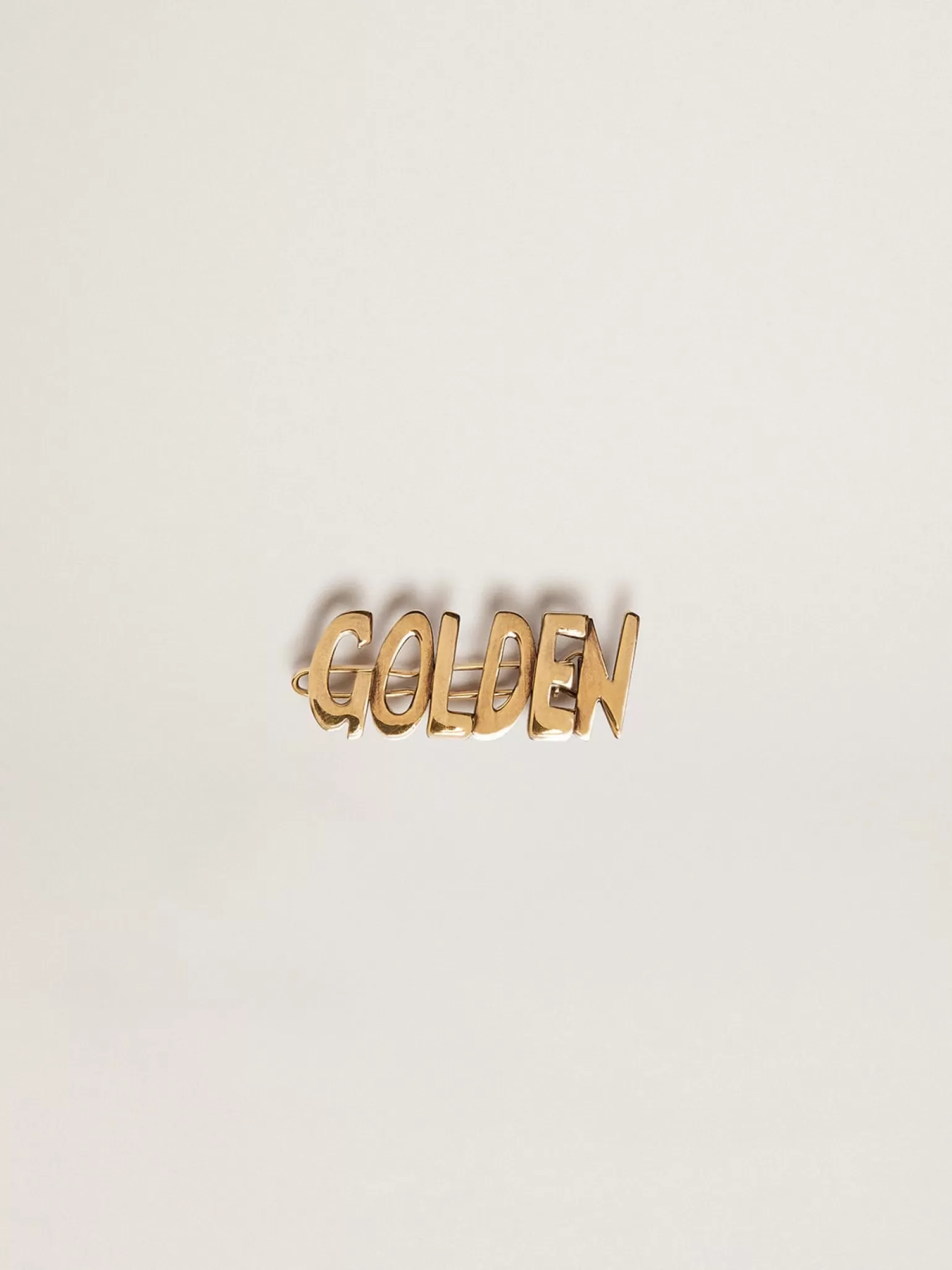 Outlet Fecho de cadarço masculino com grampo ouro velho e escrita Golden Jewels