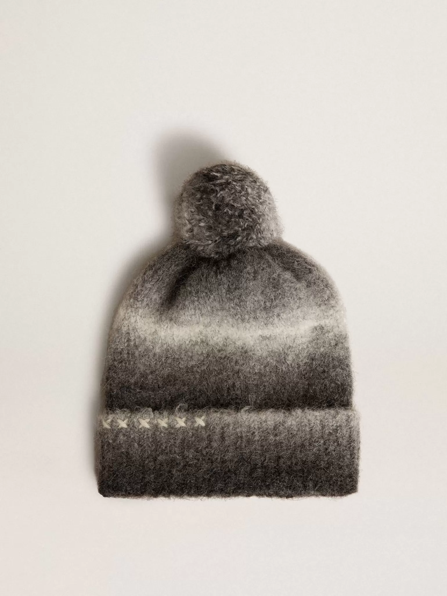 Cheap Gorro de lã com pompom branco e preto MULHER Chapéus e bonés | Chapéus e bonés