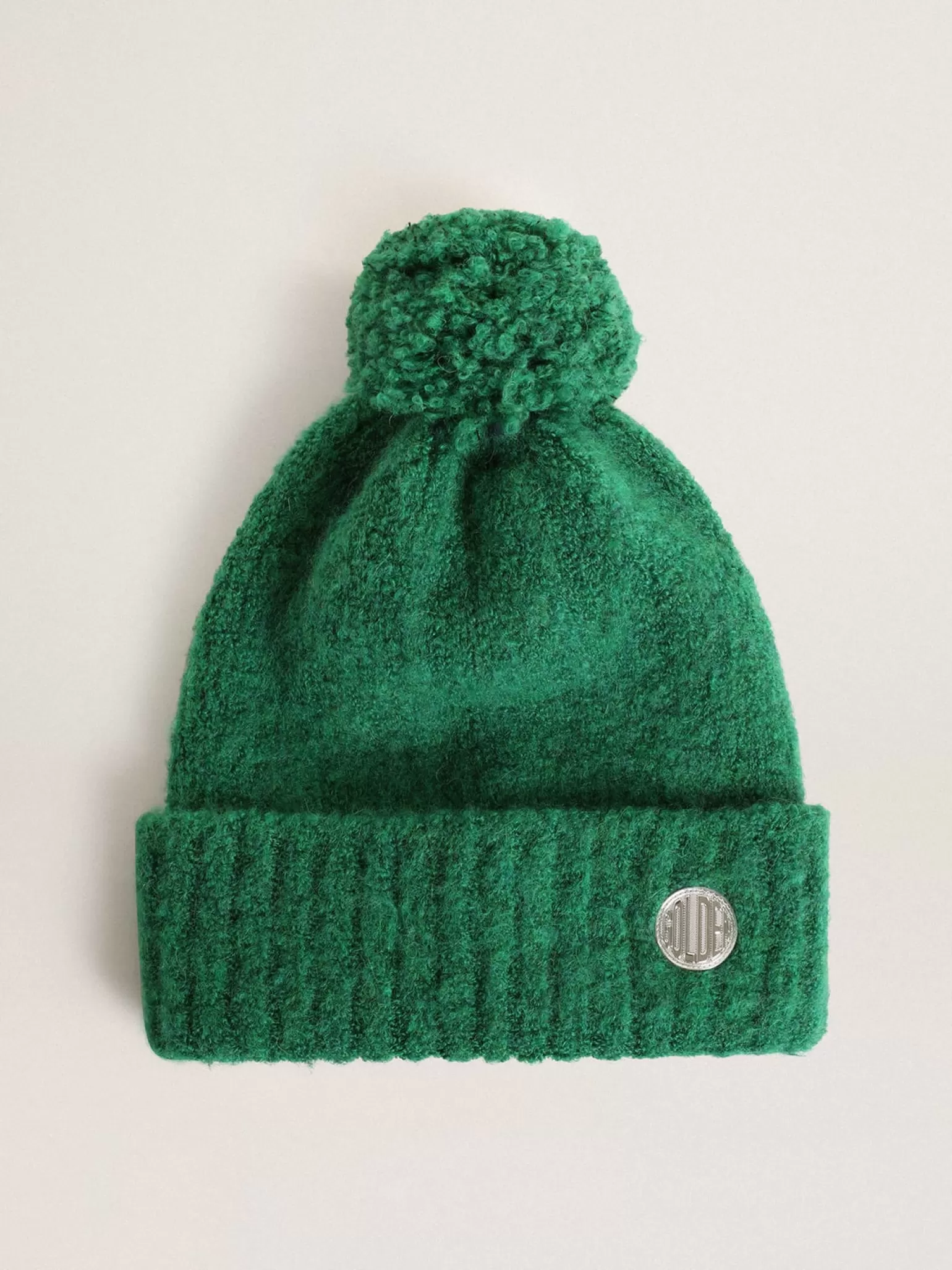 Outlet Gorro de lã com pompom Coleção Journey verde MULHER Chapéus e bonés | Chapéus e bonés