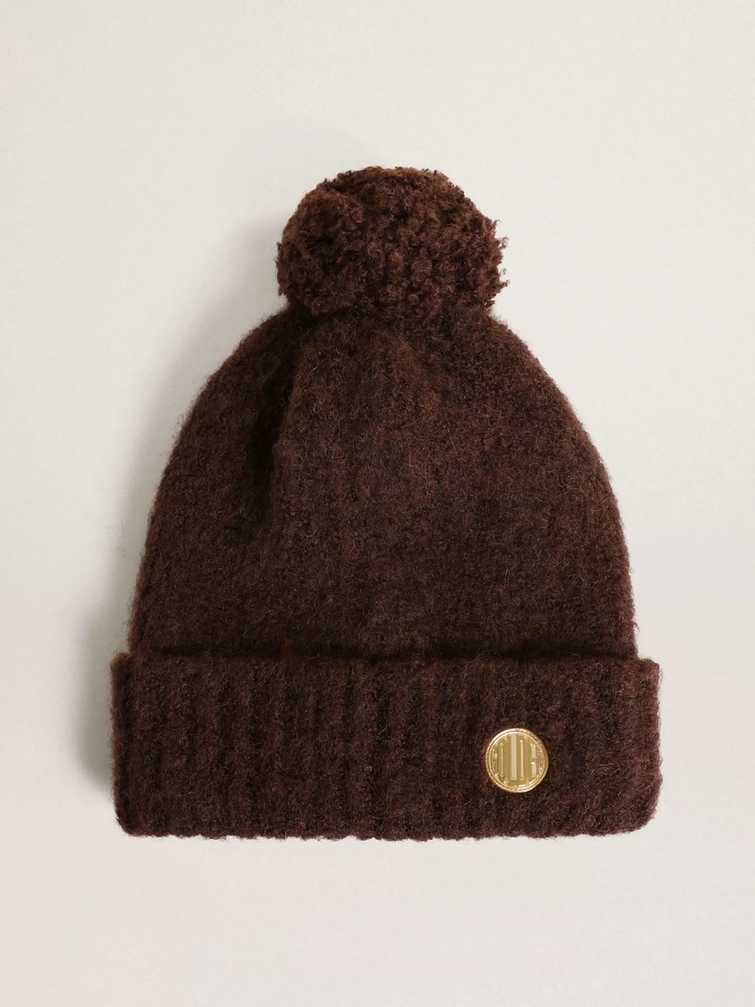 Discount Gorro de lã cor café com pompom MULHER Chapéus e bonés | Chapéus e bonés