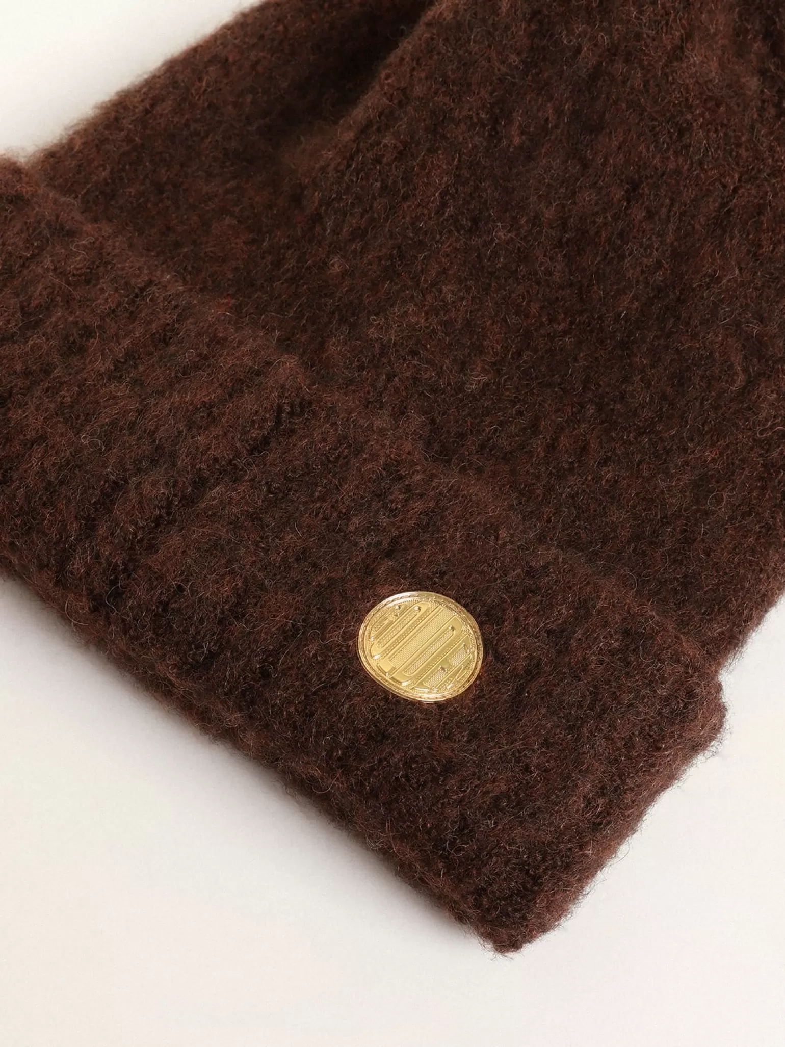 Discount Gorro de lã cor café com pompom MULHER Chapéus e bonés | Chapéus e bonés