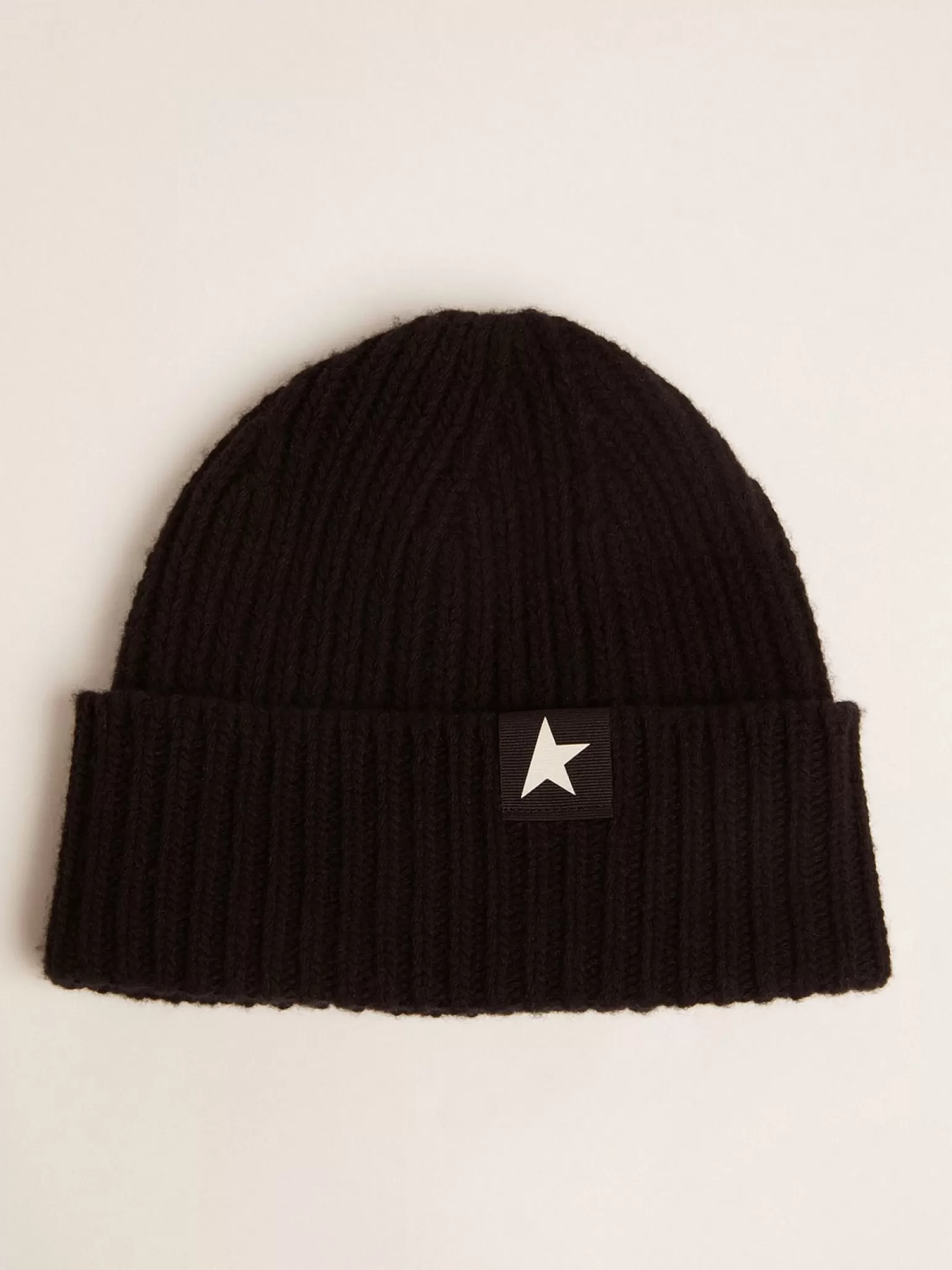 Clearance Gorro de lã preta com estrela branca MULHER Chapéus e bonés | Chapéus e bonés