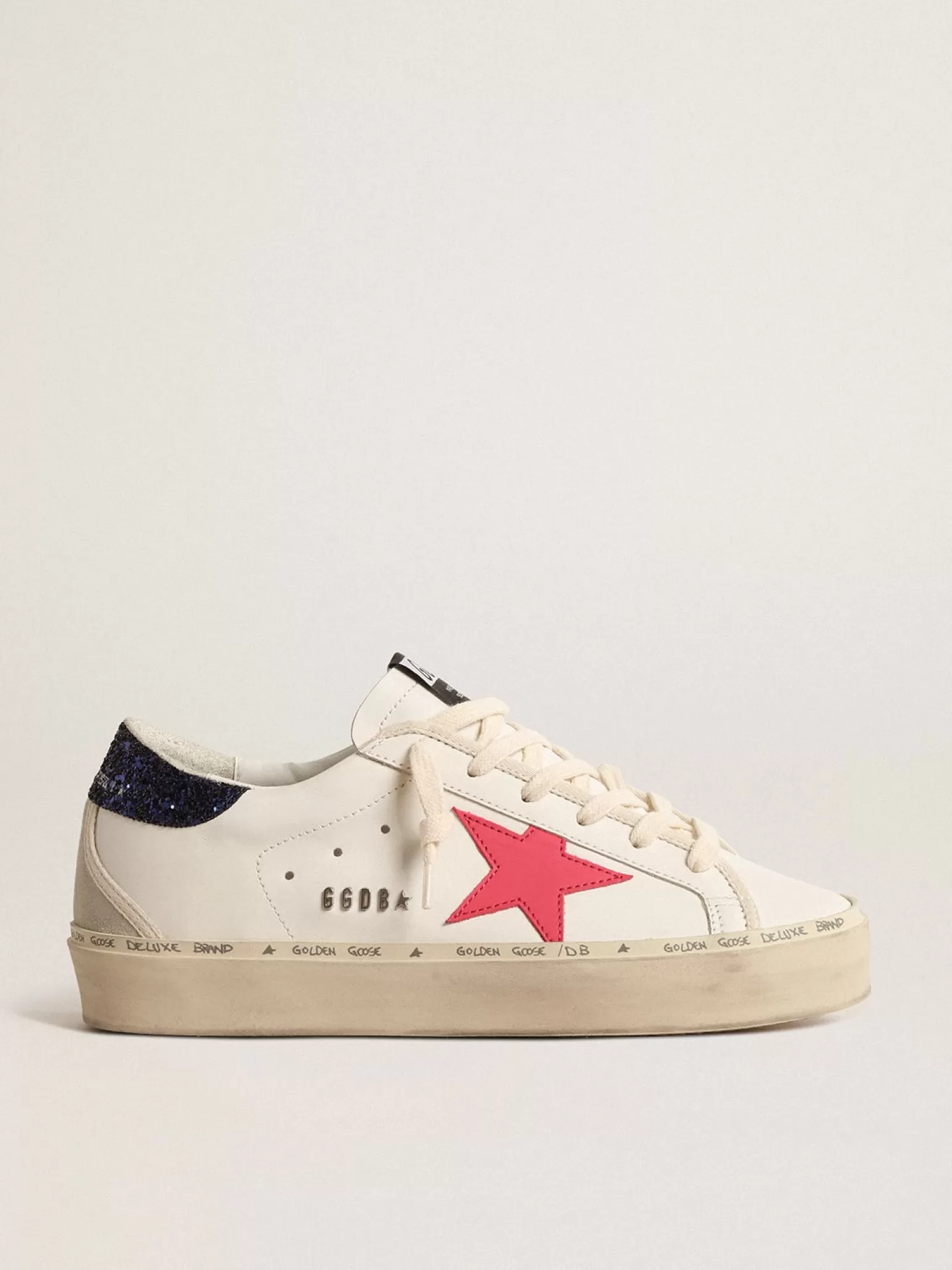 Fashion Hi Star com estrela de couro fúcsia e talão de glitter azul MULHER Hi Star