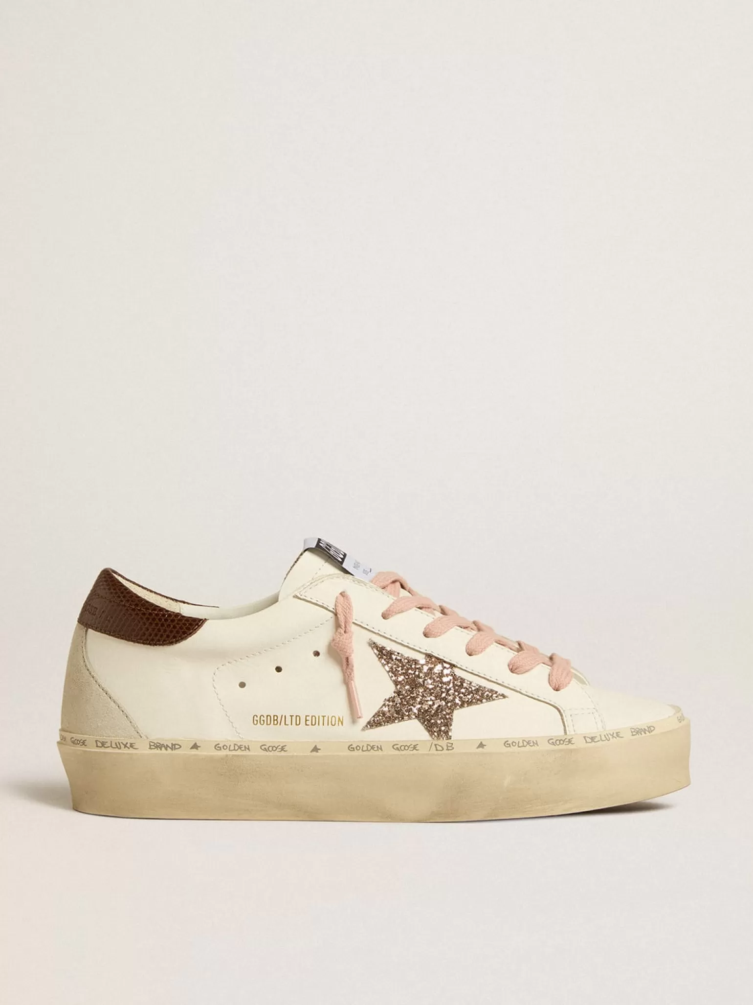 Sale Hi Star LTD com estrela de glitter e talão com estampa de lagarto marrom MULHER Hi Star