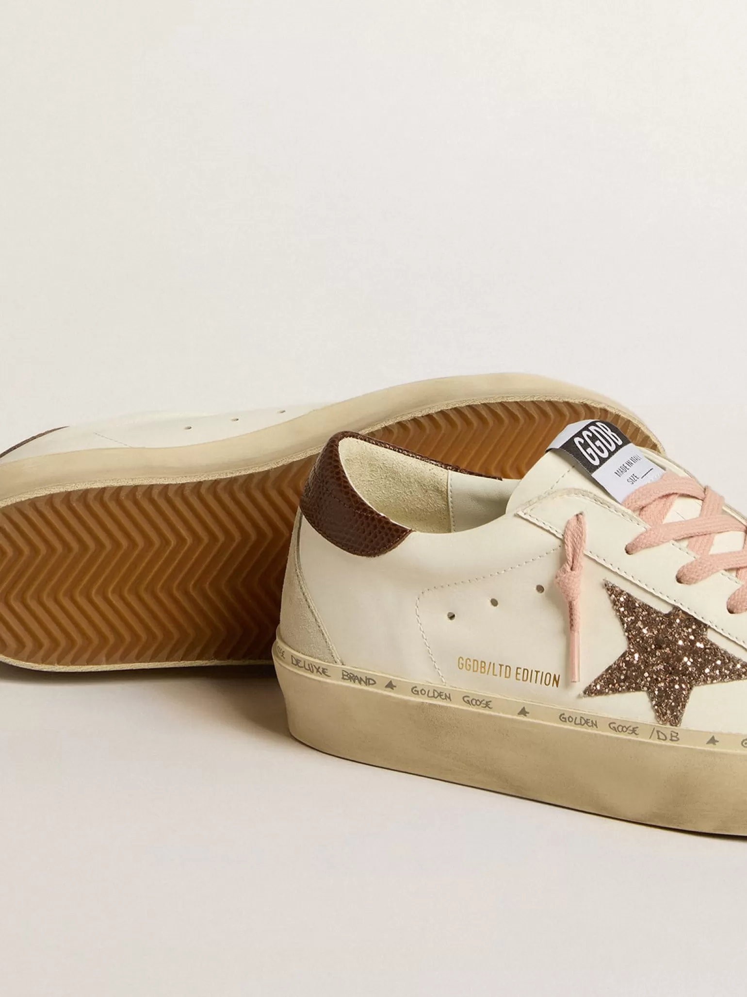 Sale Hi Star LTD com estrela de glitter e talão com estampa de lagarto marrom MULHER Hi Star