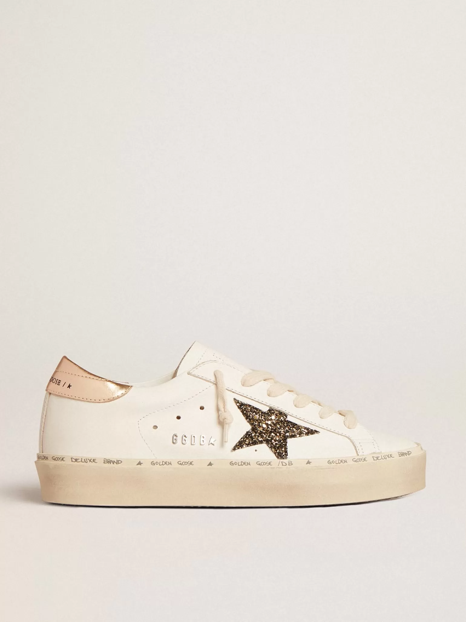 Sale Hi Star LTD com estrela de glitter preto e dourado e talão dourado MULHER Hi Star