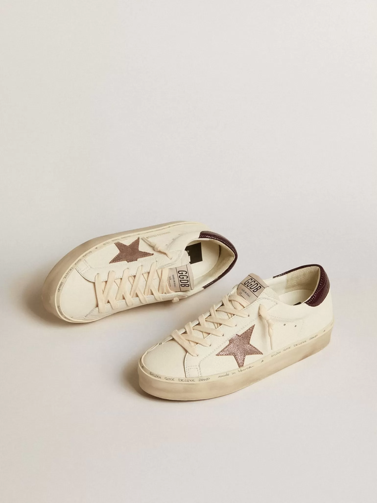 Flash Sale Hi Star LTD de napa com estrela de glitter e talão com estampa de lagarto MULHER Hi Star