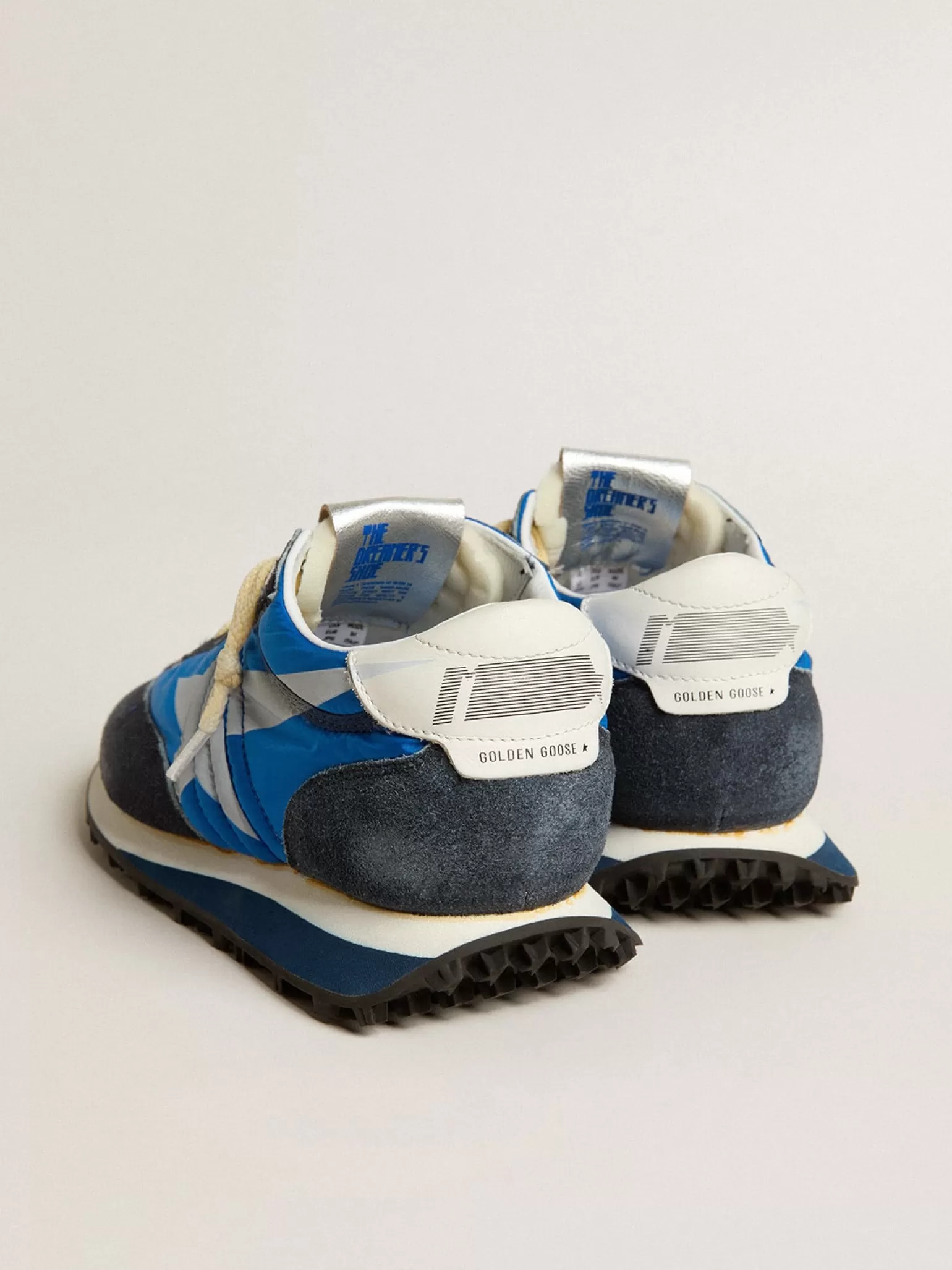 Discount Marathon masculino com cabedal de náilon azul e estrela branca Marathon