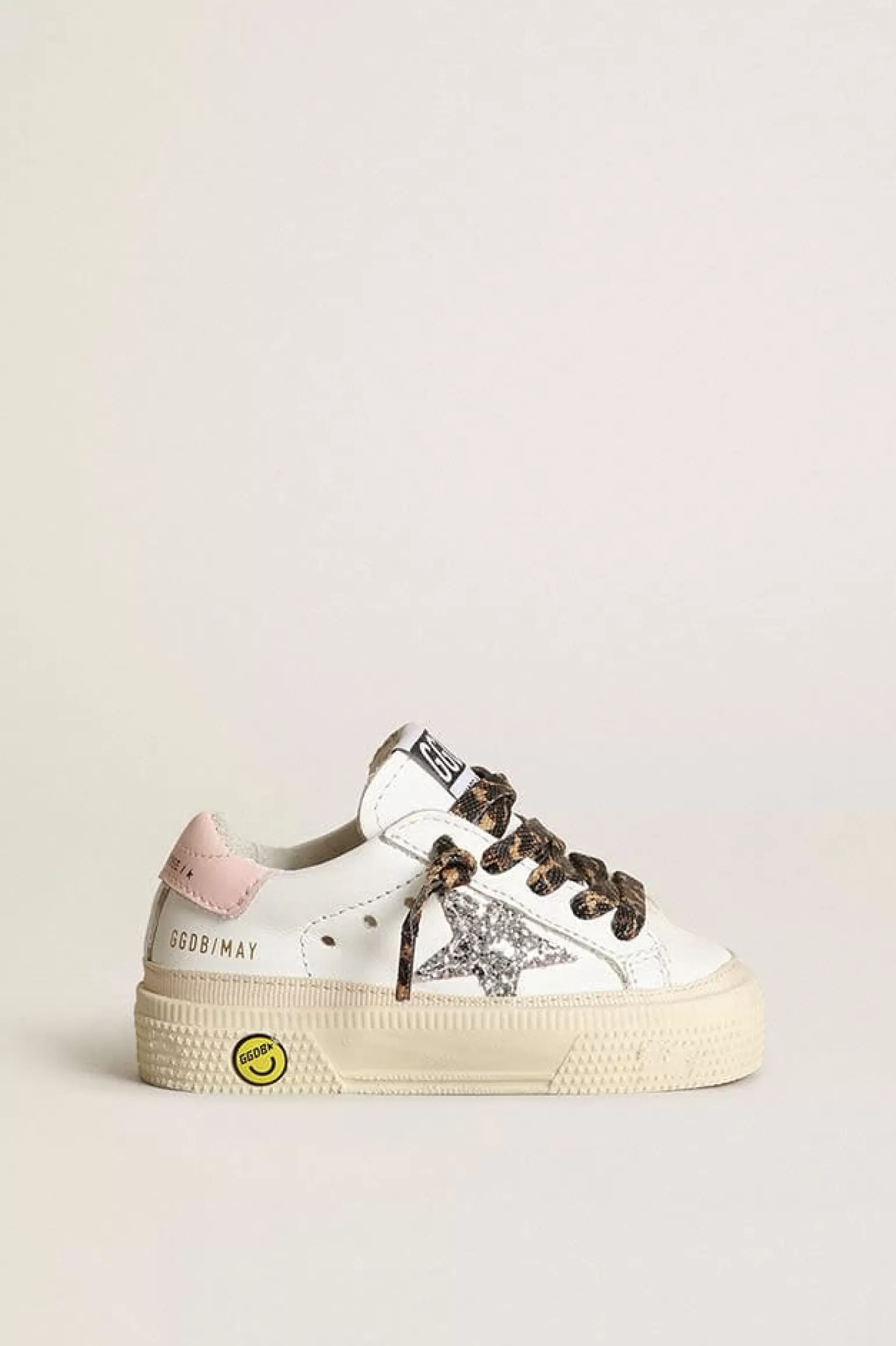 Best May com estrela de glitter prateado e talão de couro rosa Meninas (4-10 anos)