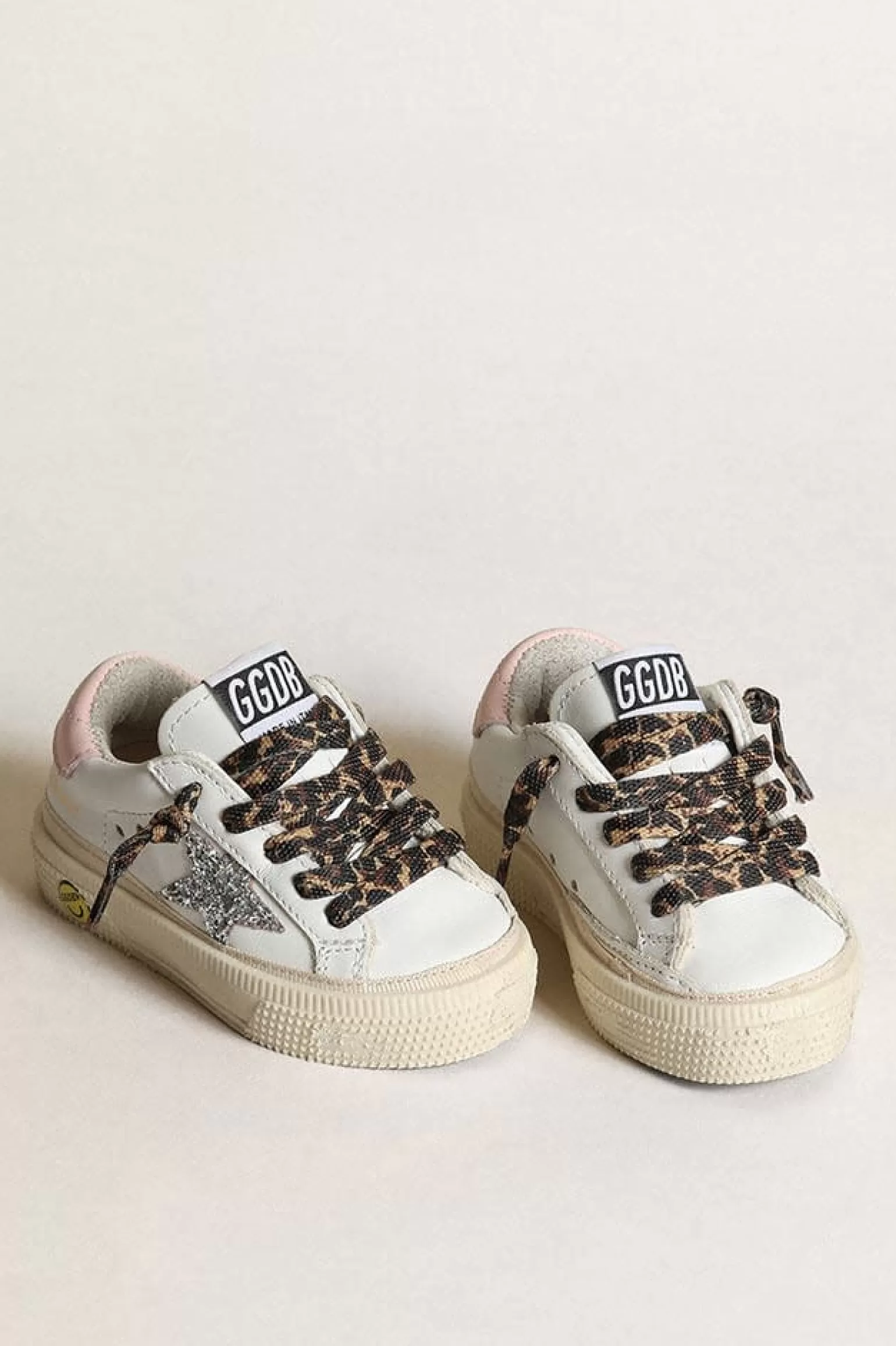 Best May com estrela de glitter prateado e talão de couro rosa Meninas (4-10 anos)