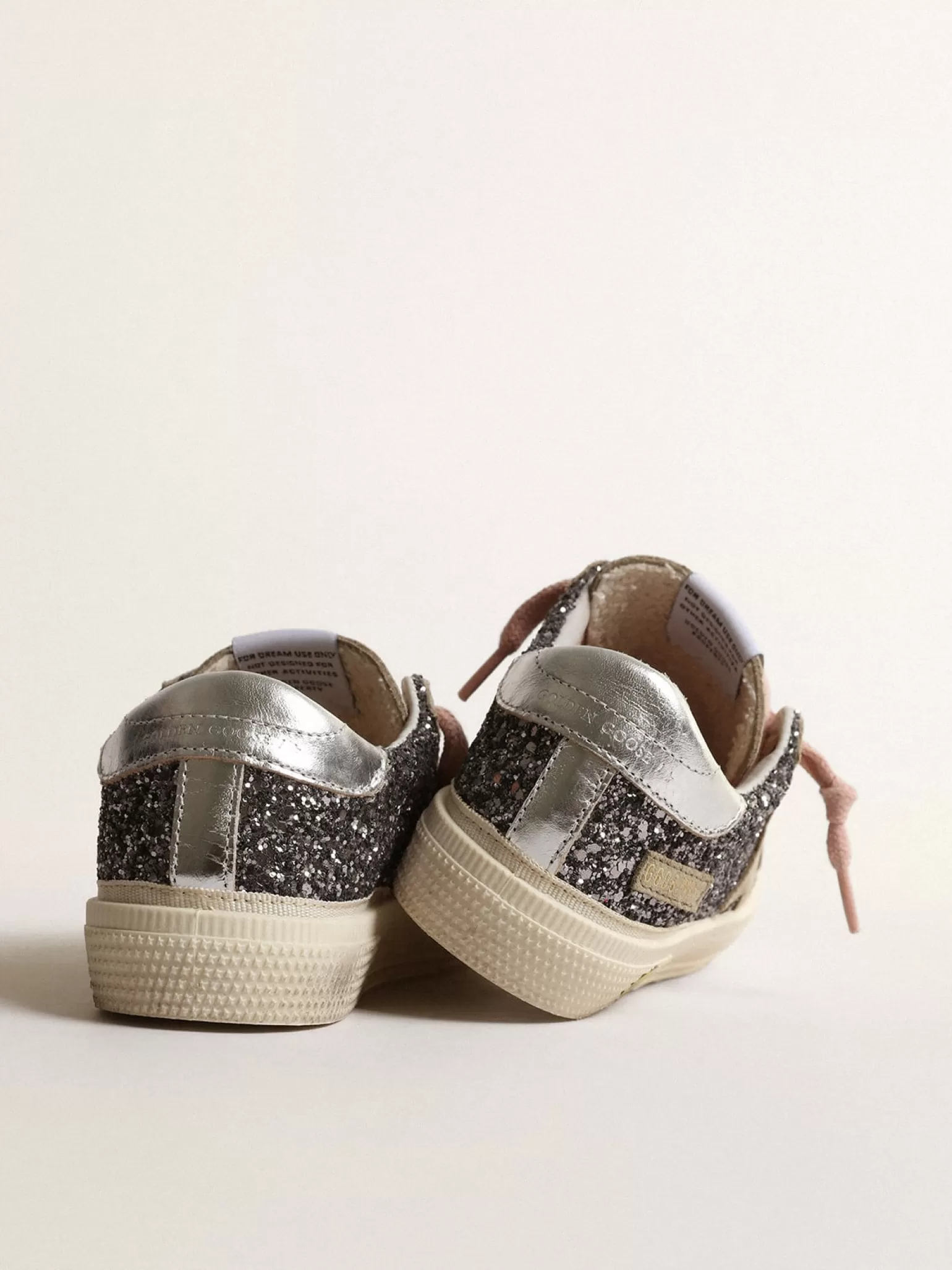 Fashion May Junior de glitter antracite com estrela de suede havana-rosado Meninas pequenas (1-3 anos)
