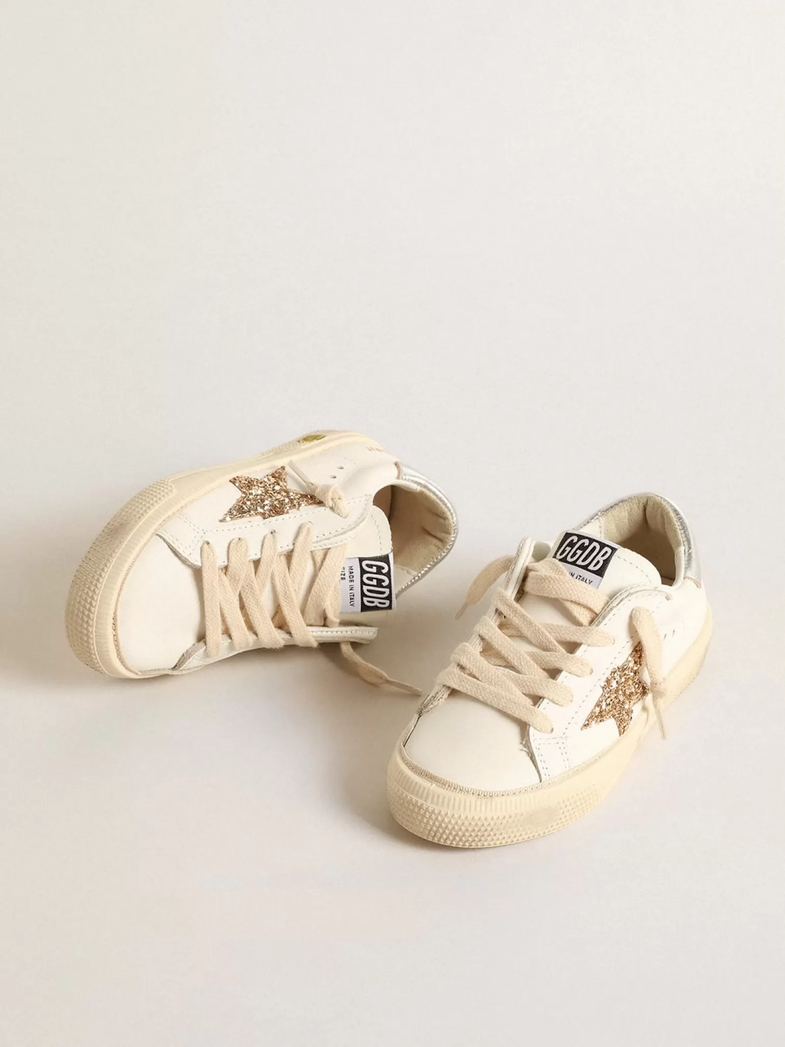 Flash Sale May Young com estrela de glitter dourado e talão de couro metálico Meninas (4-10 anos)