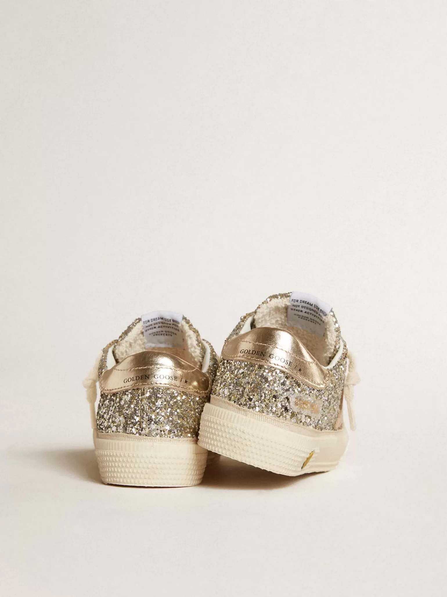 Outlet May Young de glitter platinado com estrela e talão de couro metálico Meninas (4-10 anos)