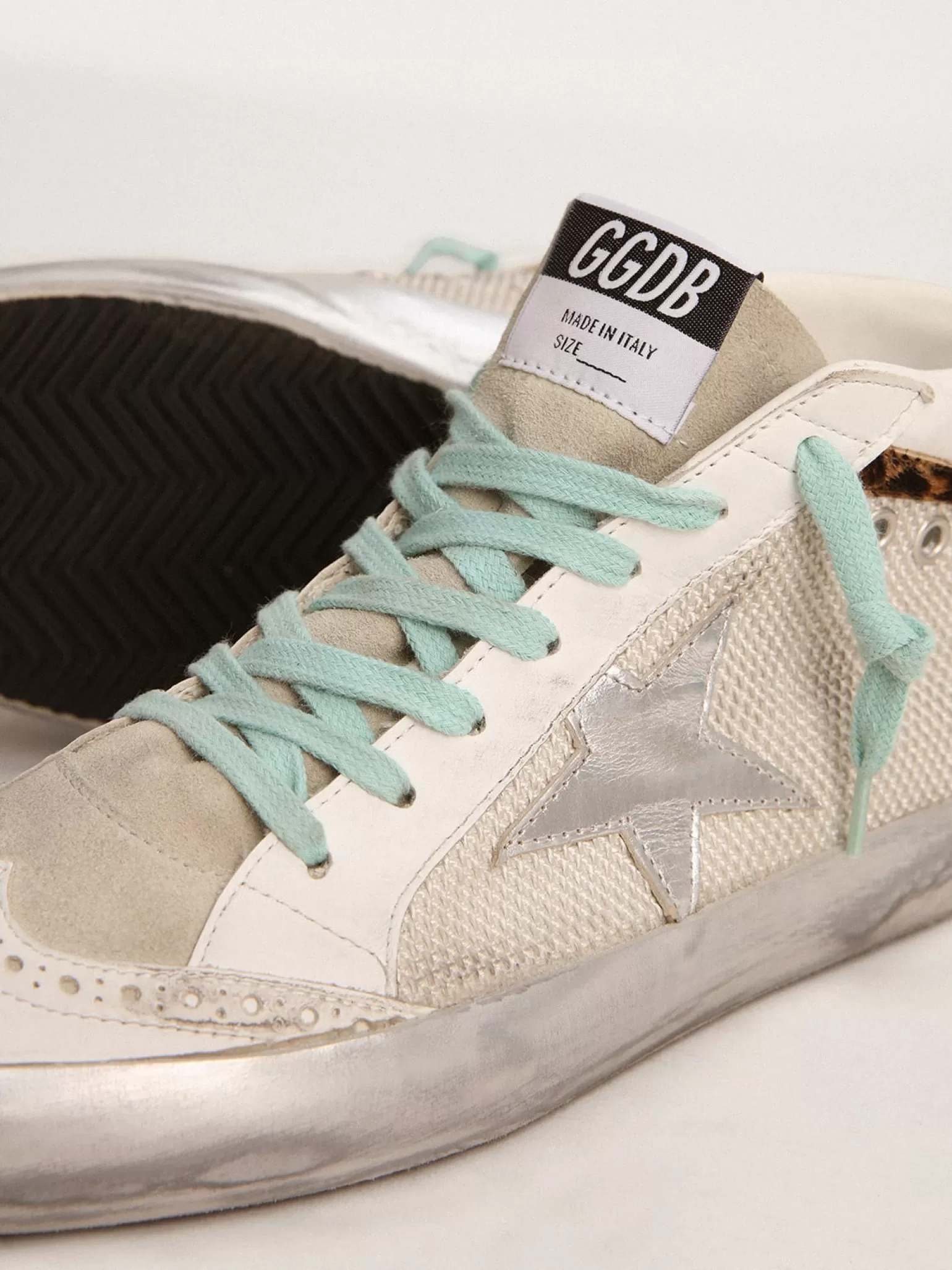 Shop Mid Star Feminino com estrela prateada e lista de couro cavalinho leopardo MULHER Mid Star