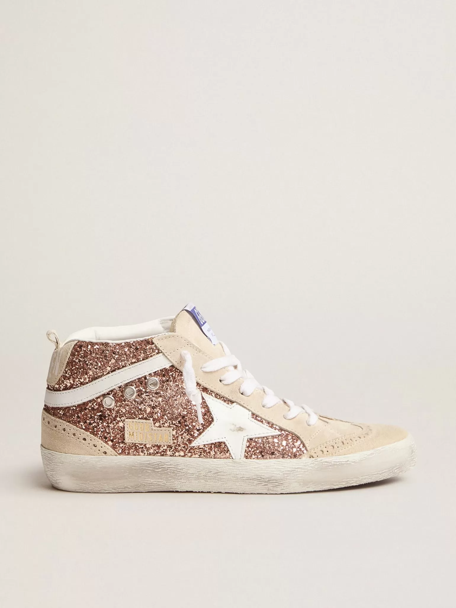 Flash Sale Mid Star feminino com glitter dourado MULHER Mid Star