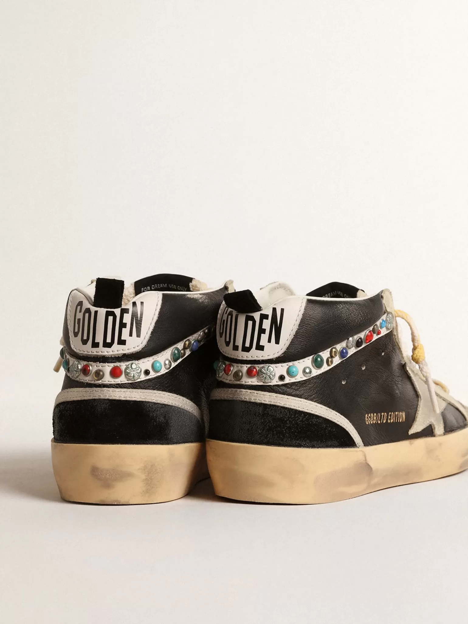 Store Mid Star LTD de napa com estrela de suede e lista com tachas MULHER Mid Star