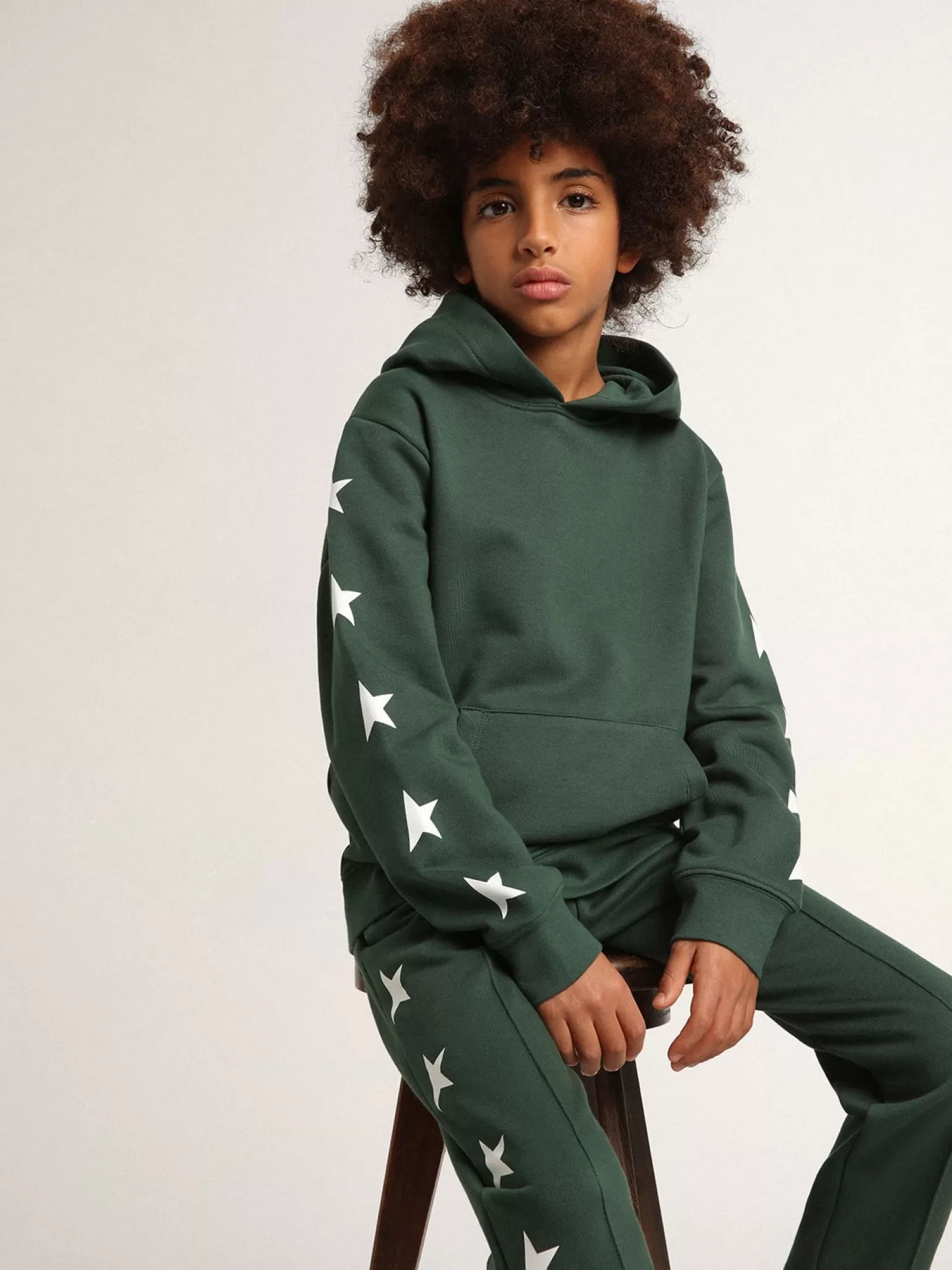 Shop Moletom com capuz verde brilhante Roupas de cima (4-12 years)