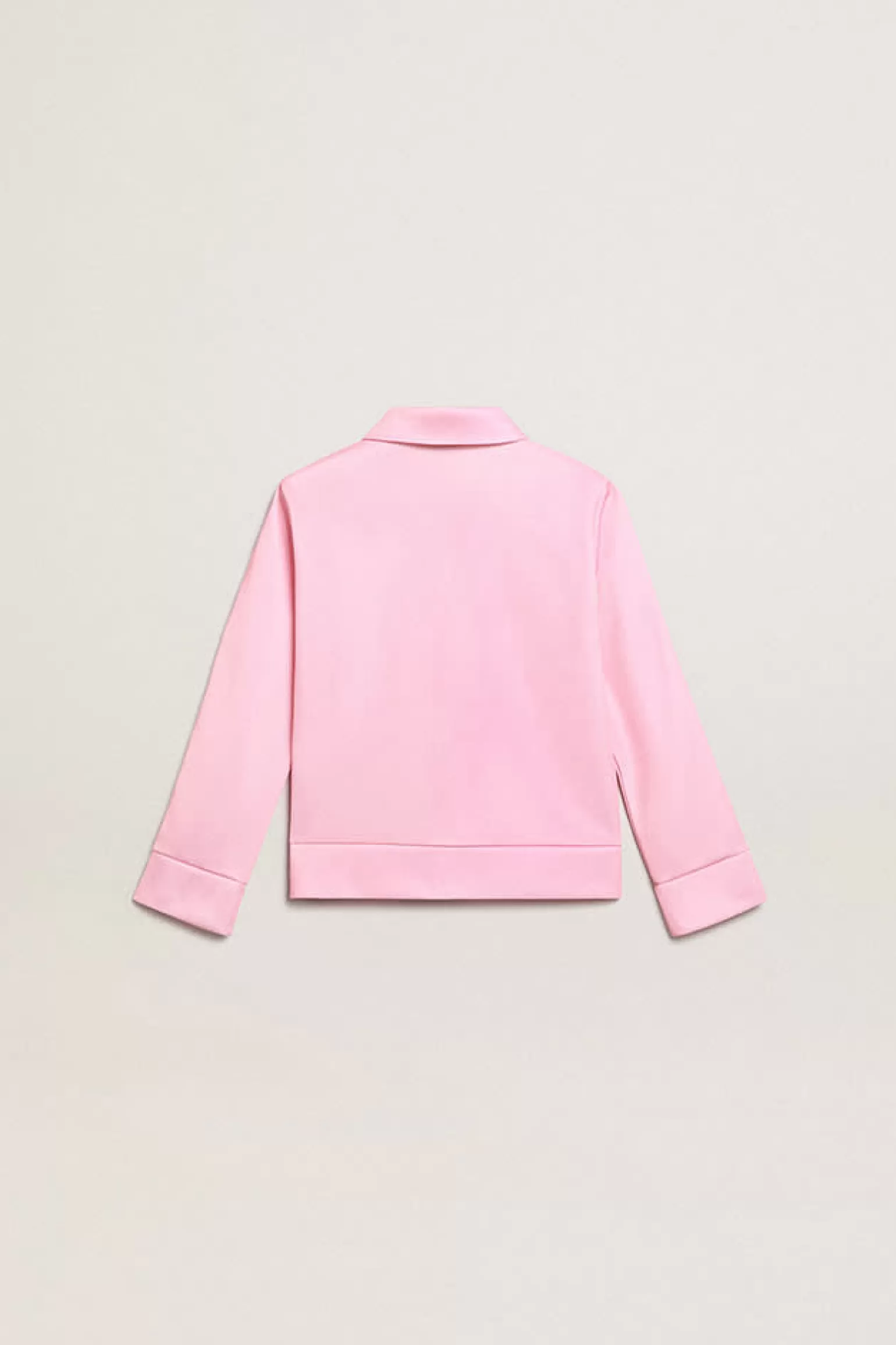 Best Sale Moletom com zíper rosa com faixa branca e estrelas rosa Roupas de cima (4-12 years)