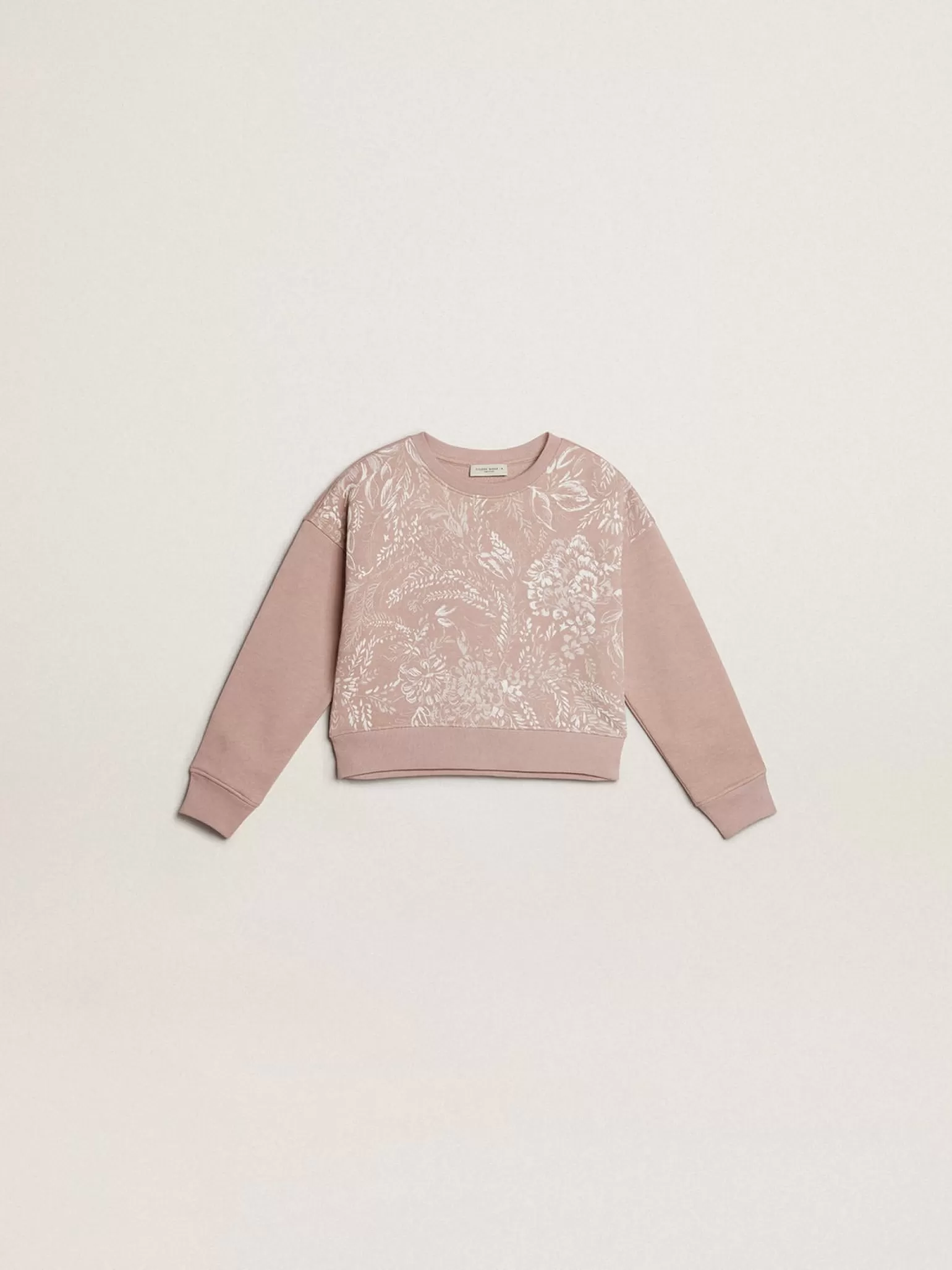 Cheap Moletom cropped de algodão rosa com estampa toile de jouy Roupas de cima (4-12 years)